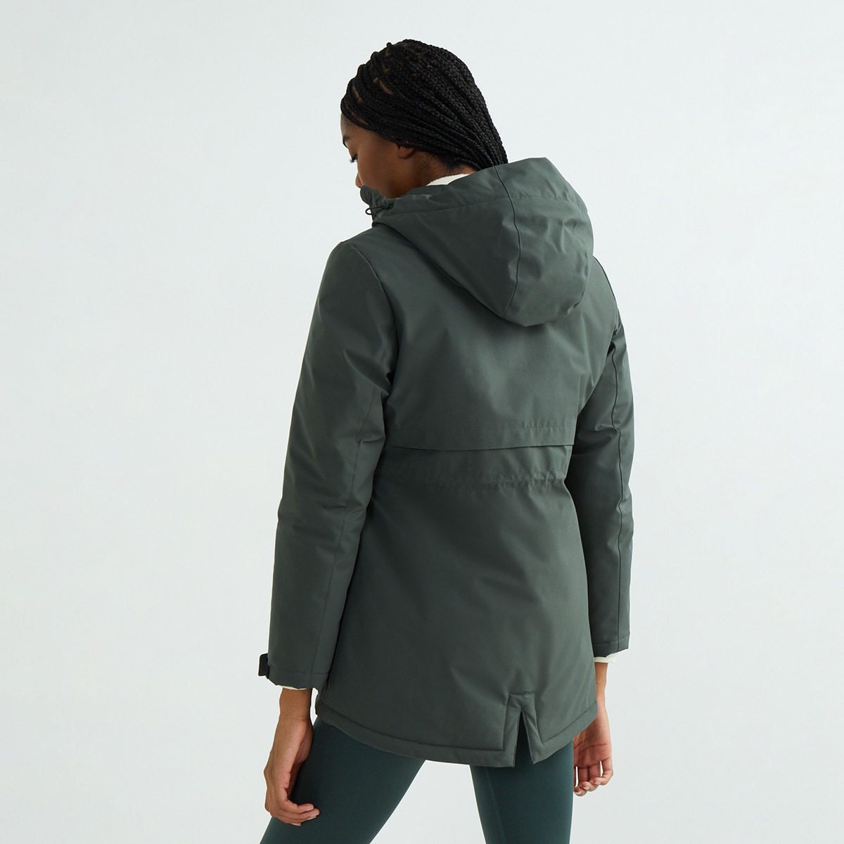 Parka Mujer Repelente Al Agua Verde-2