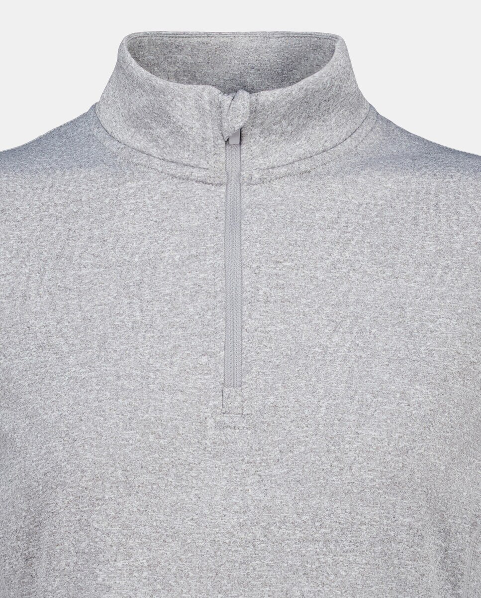 Camiseta térmica con media cremallera de mujer Gris-6