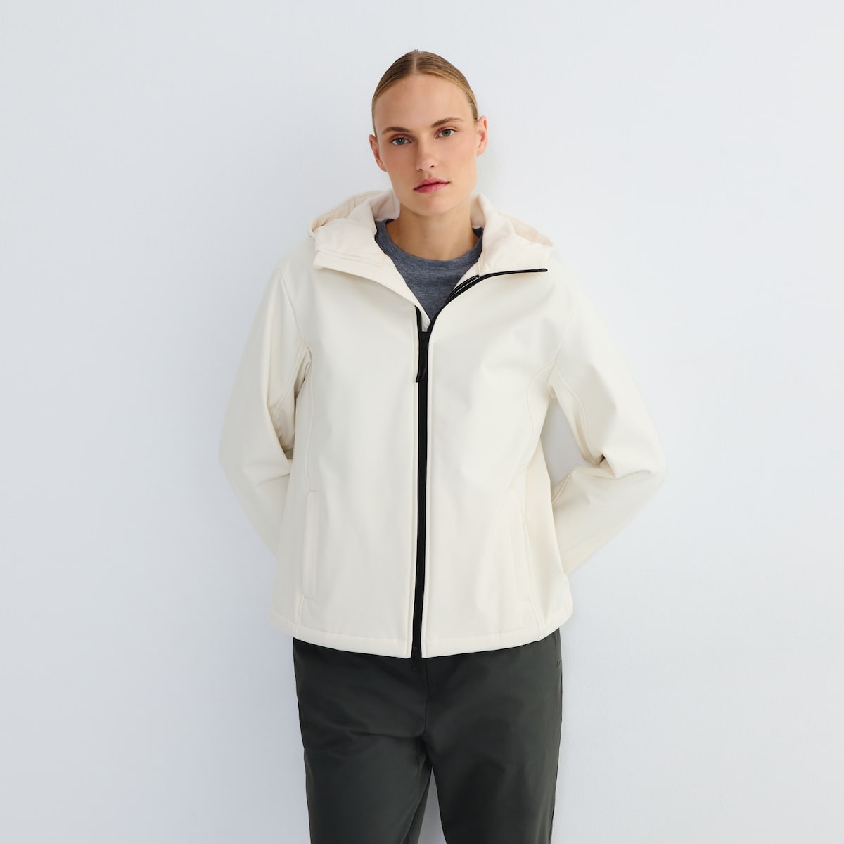 Chaqueta Softshell Mujer Repelente Al Agua 120 Crudo-1