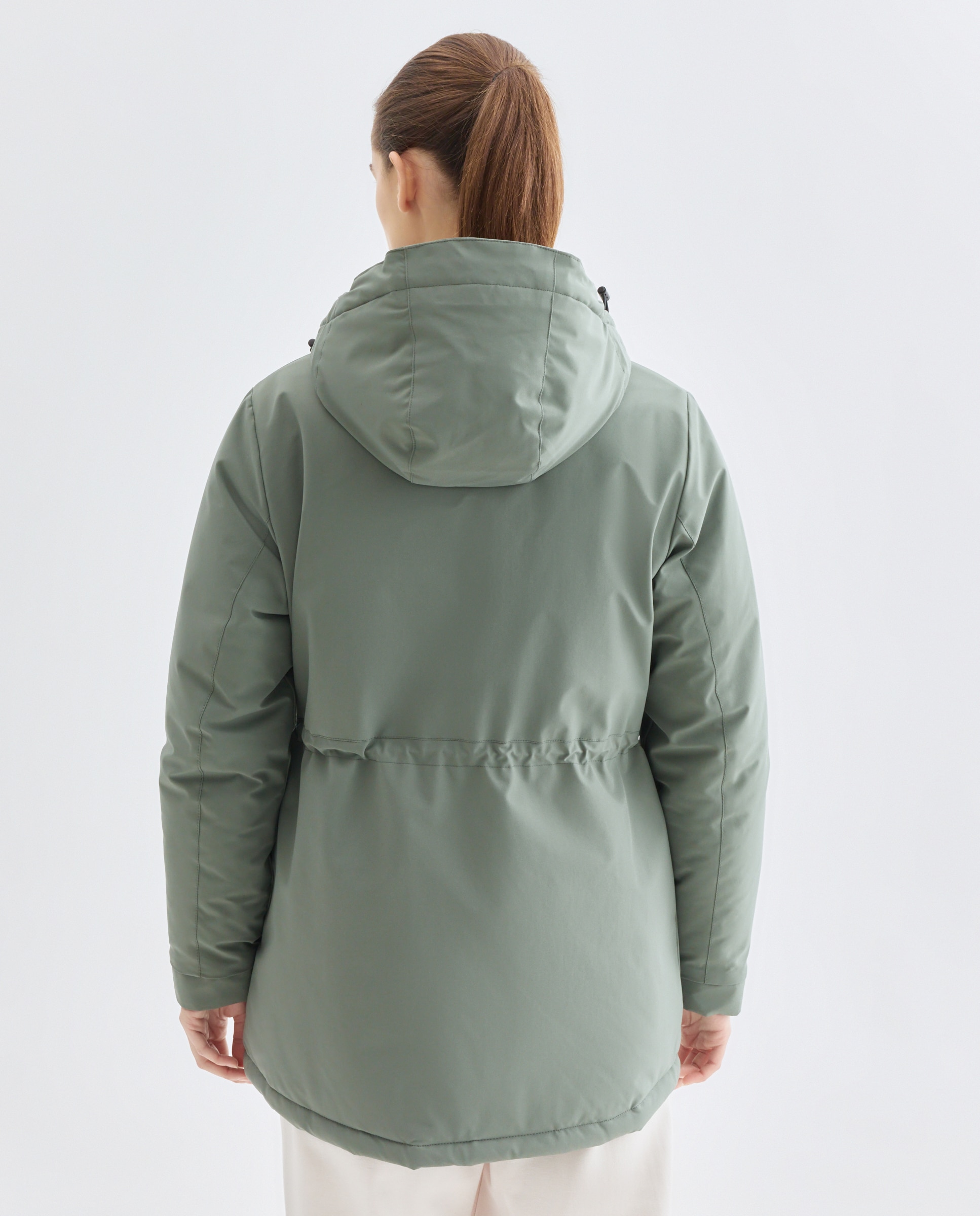 Parka Mujer Repelente Al Agua Verde-3