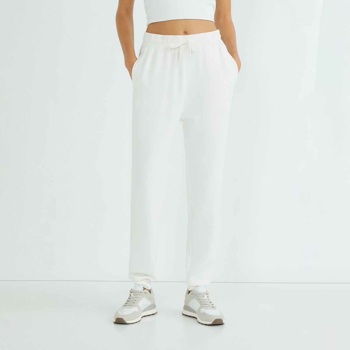 Pantalón jogger modal mujer Crudo-2