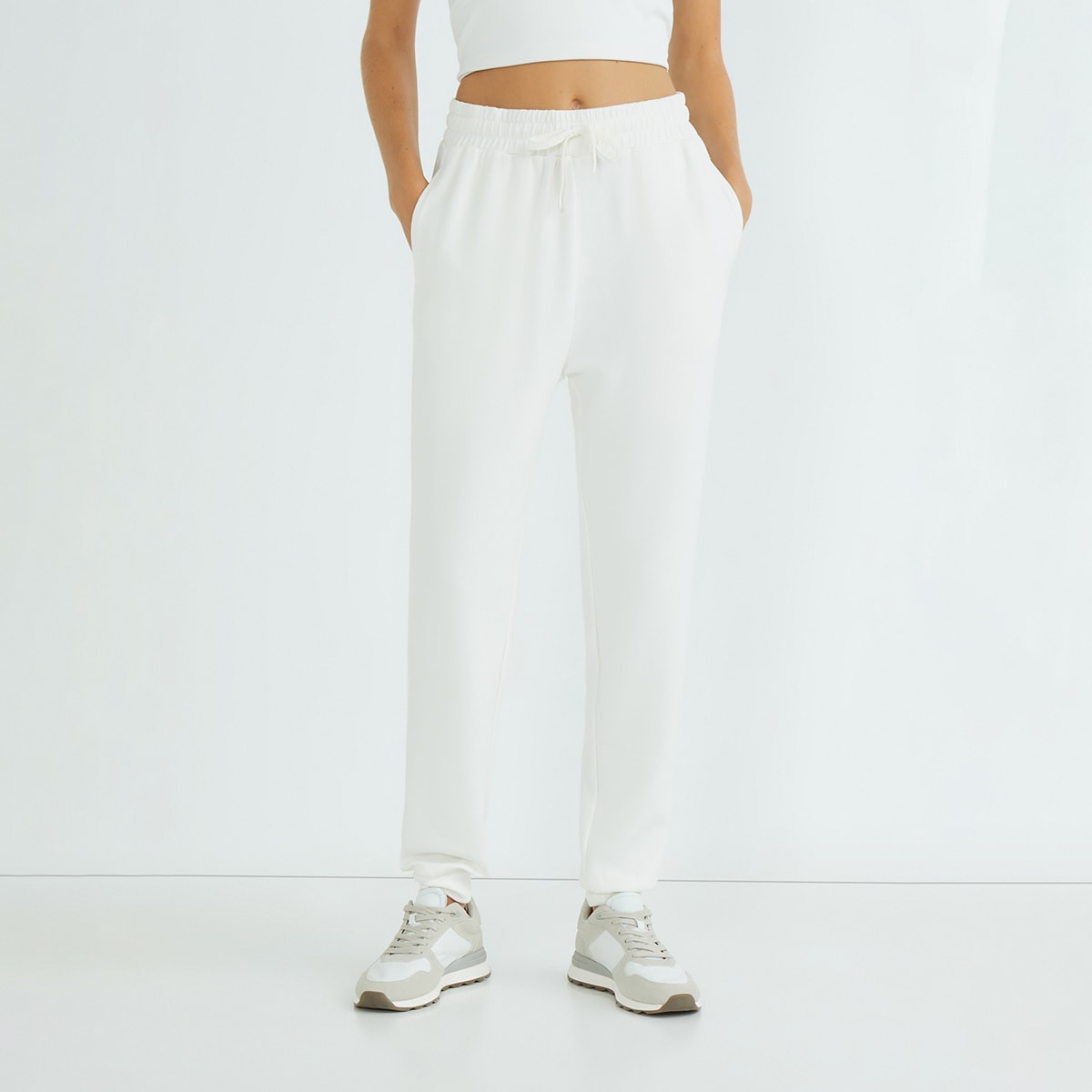 Pantalón jogger modal mujer Crudo-2