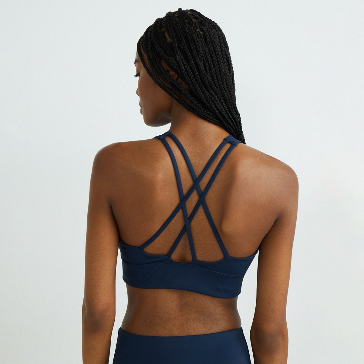 Top espalda tirantes mujer Azul marino-2