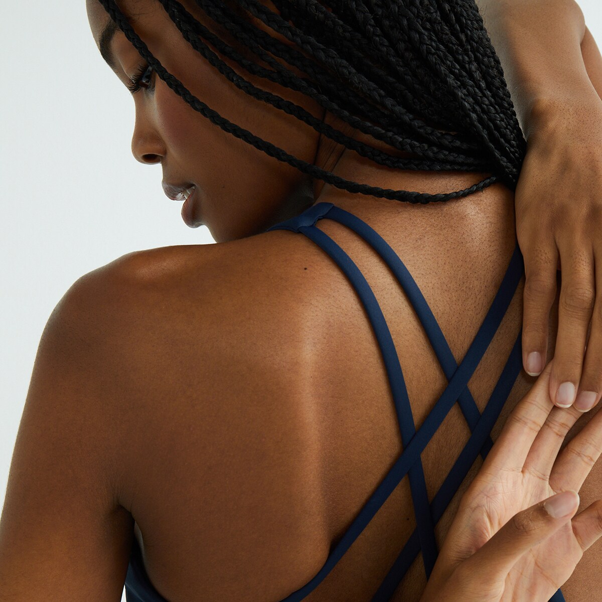 Top espalda tirantes mujer Azul marino-3