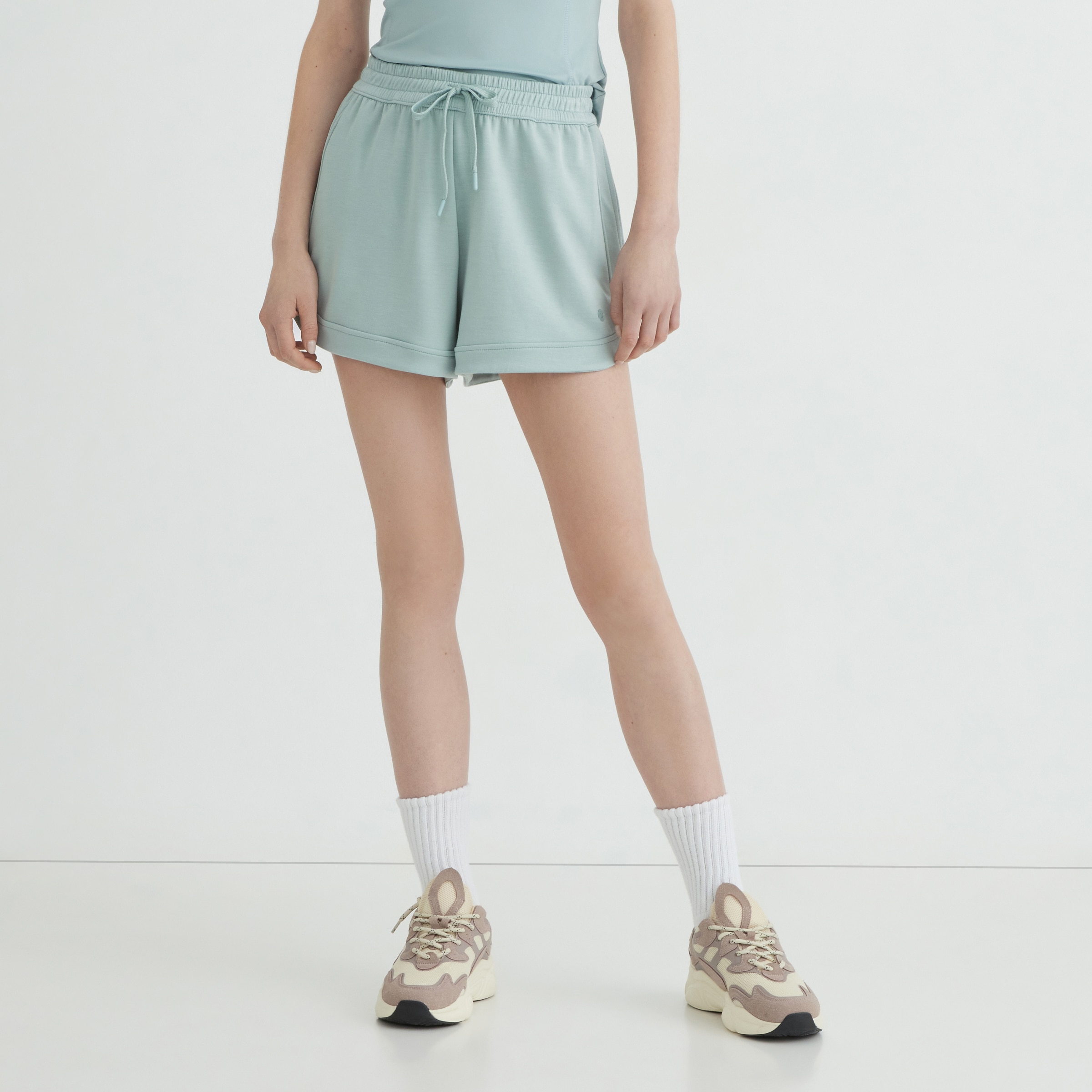Pantalón corto modal mujer Verde-2