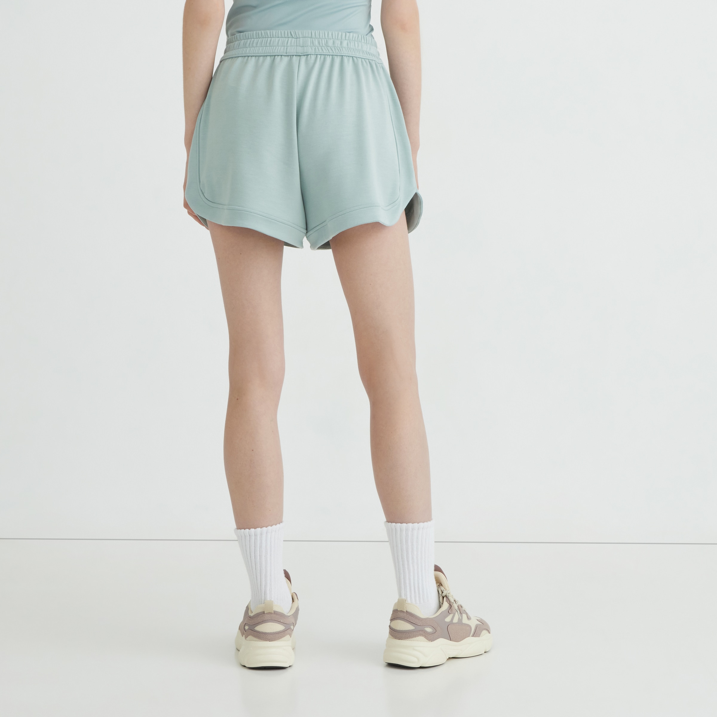 Pantalón corto modal mujer Verde-3