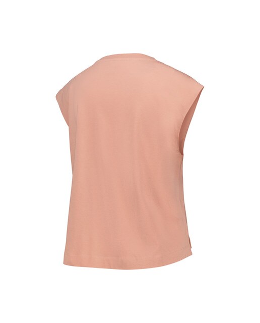 Camiseta sin mangas mujer Naranja-5