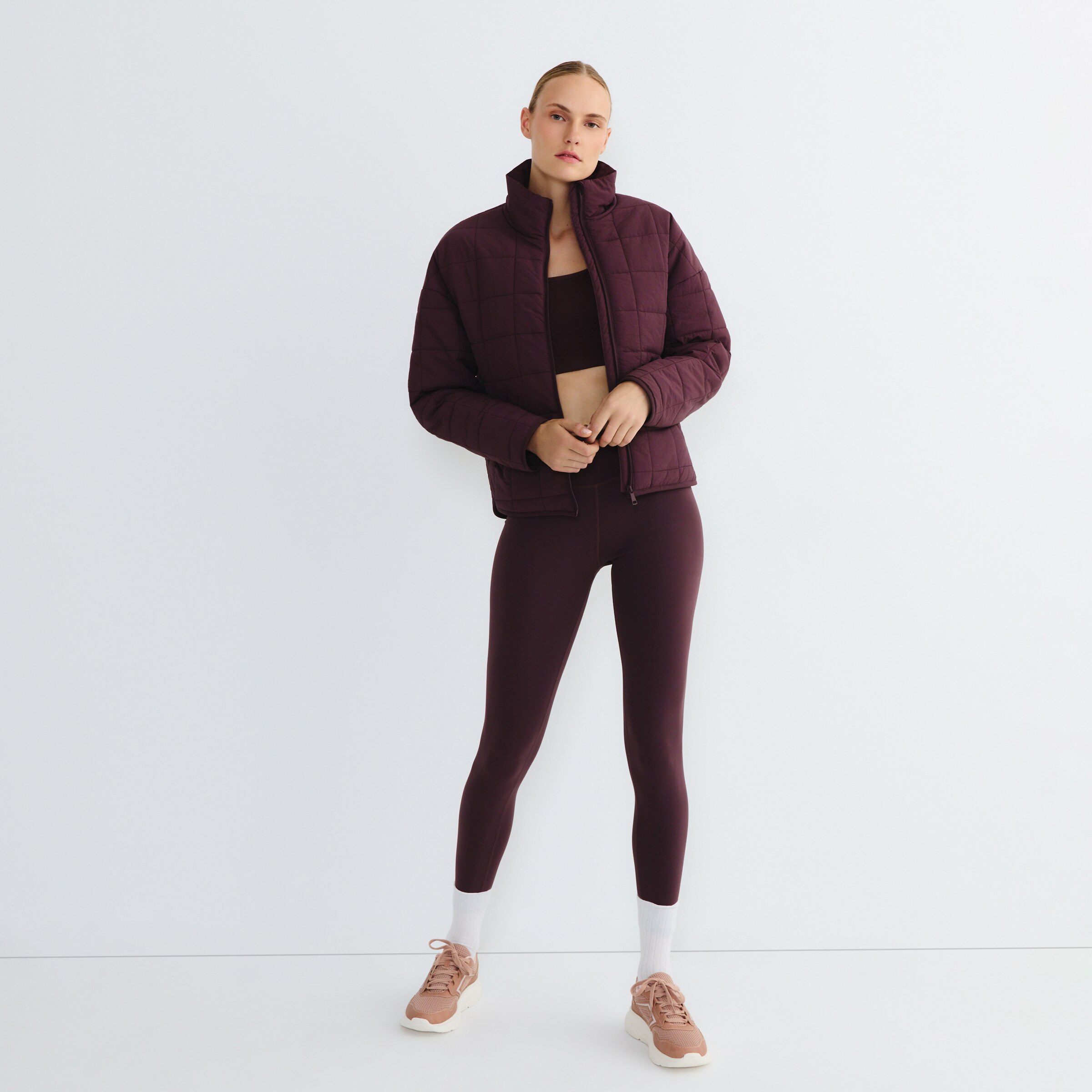 Chaqueta Acolchada Mujer Morado-2