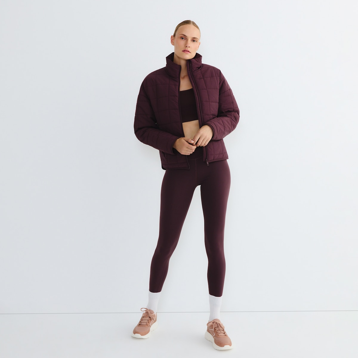 Chaqueta Acolchada Mujer Morado-2