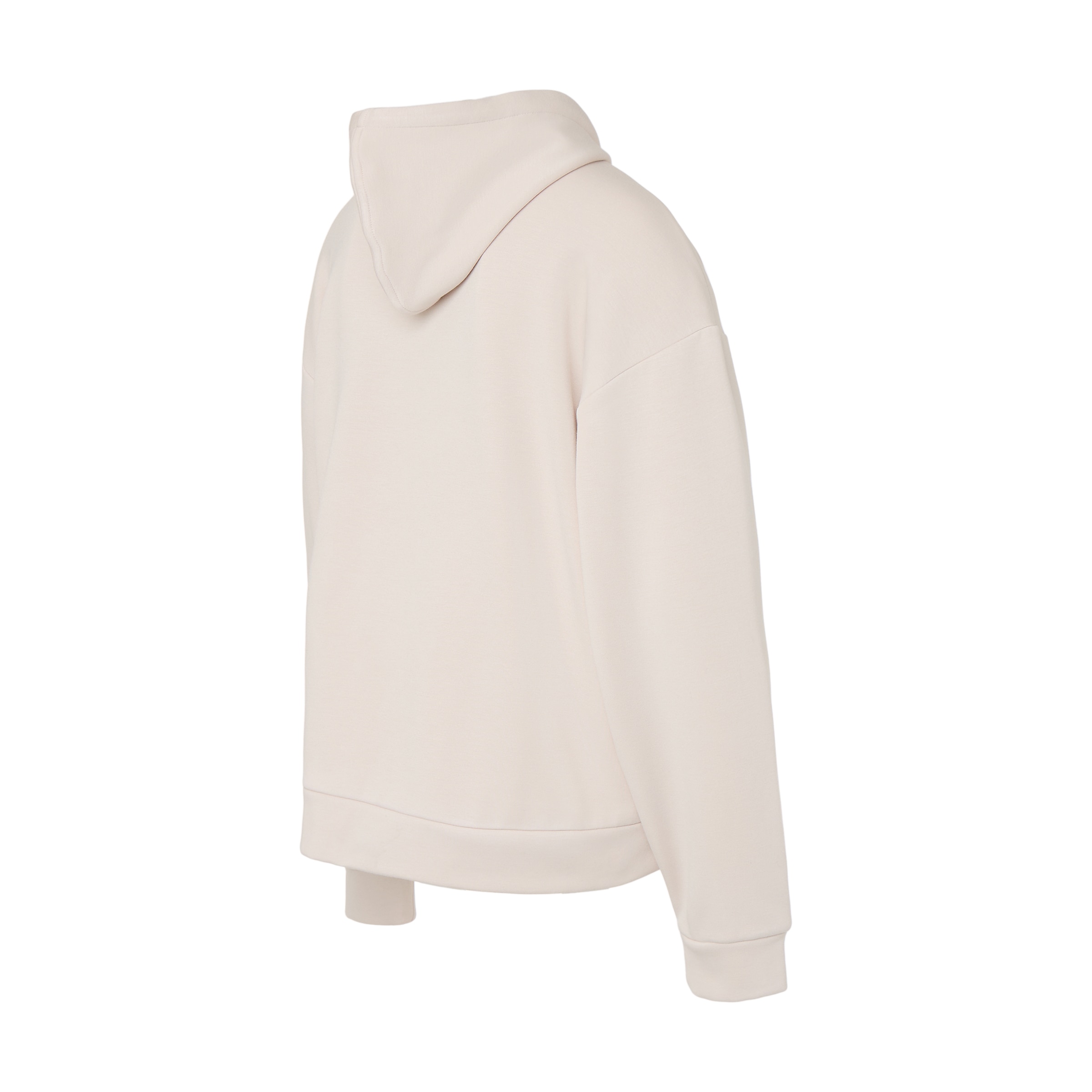 Sudadera Capucha Modal Perchada Blanco-5