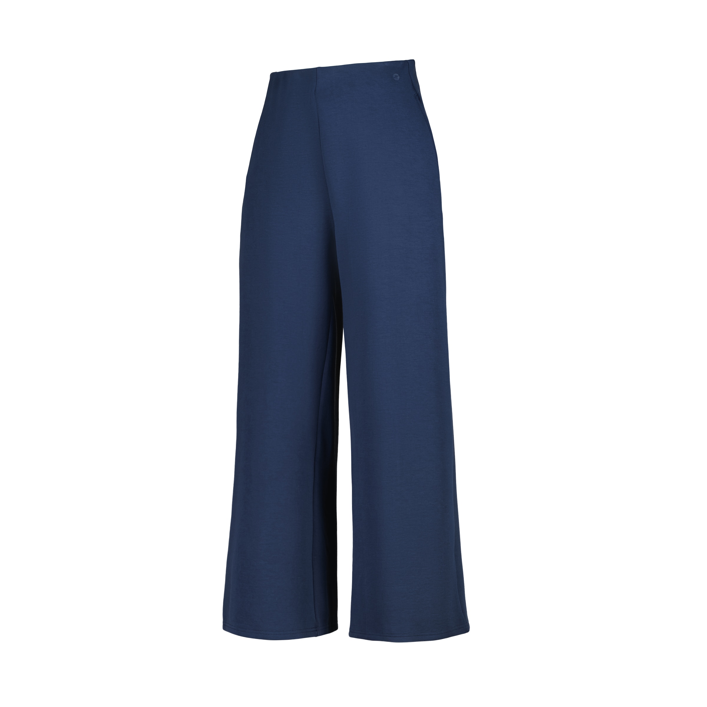Pantalón Recto Modal Perchado Azul-4