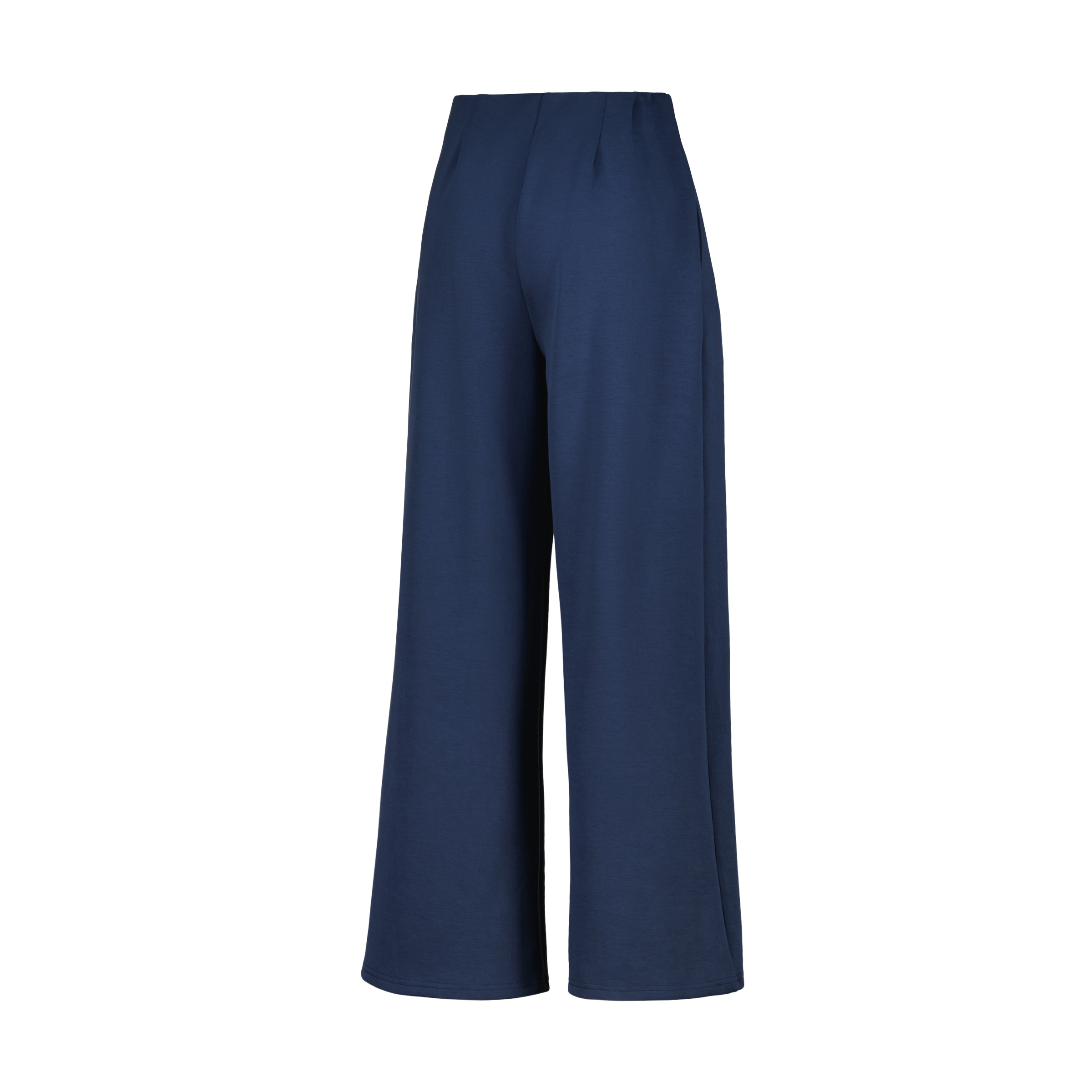 Pantalón Recto Modal Perchado Azul-5