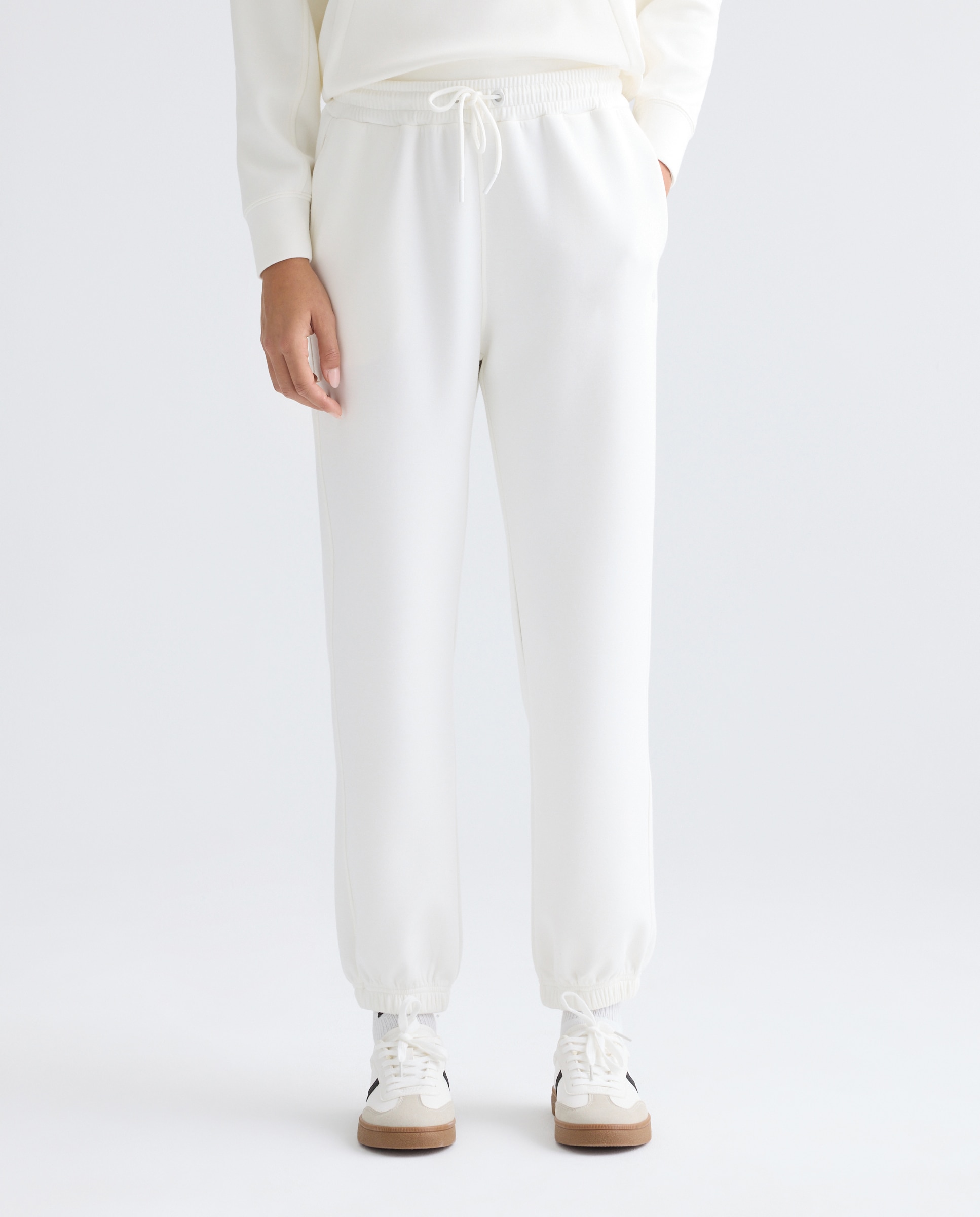 Pantalón Jogger Modal  de mujer Blanco roto-2