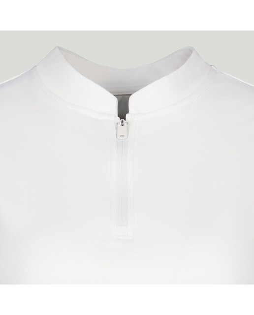 Camiseta tenis con cremallera de mujer Crema-2