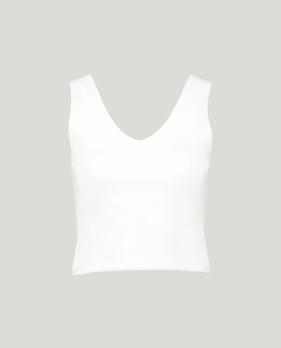 Camiseta sin mangas de mujer Crema-4