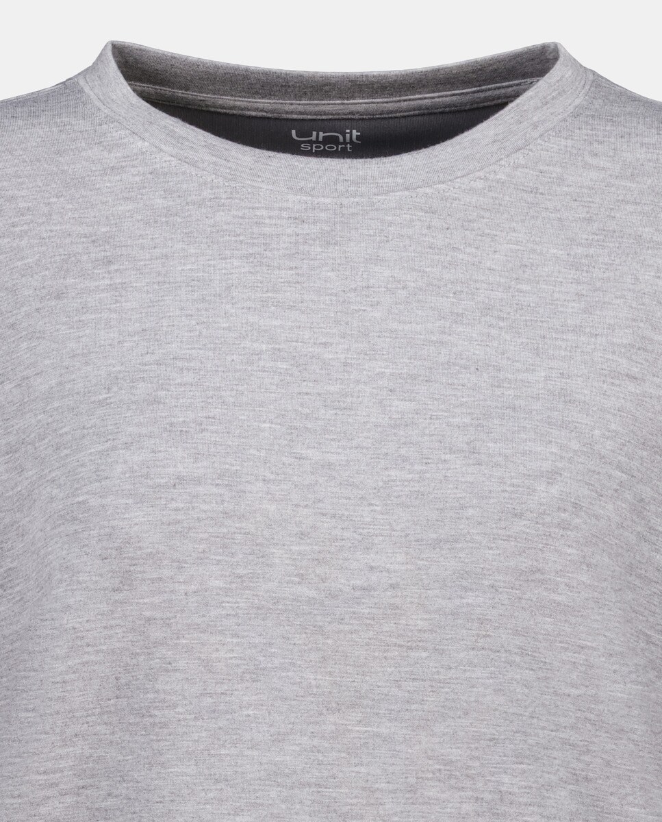 Sudadera modal cuello caja de mujer Gris-5