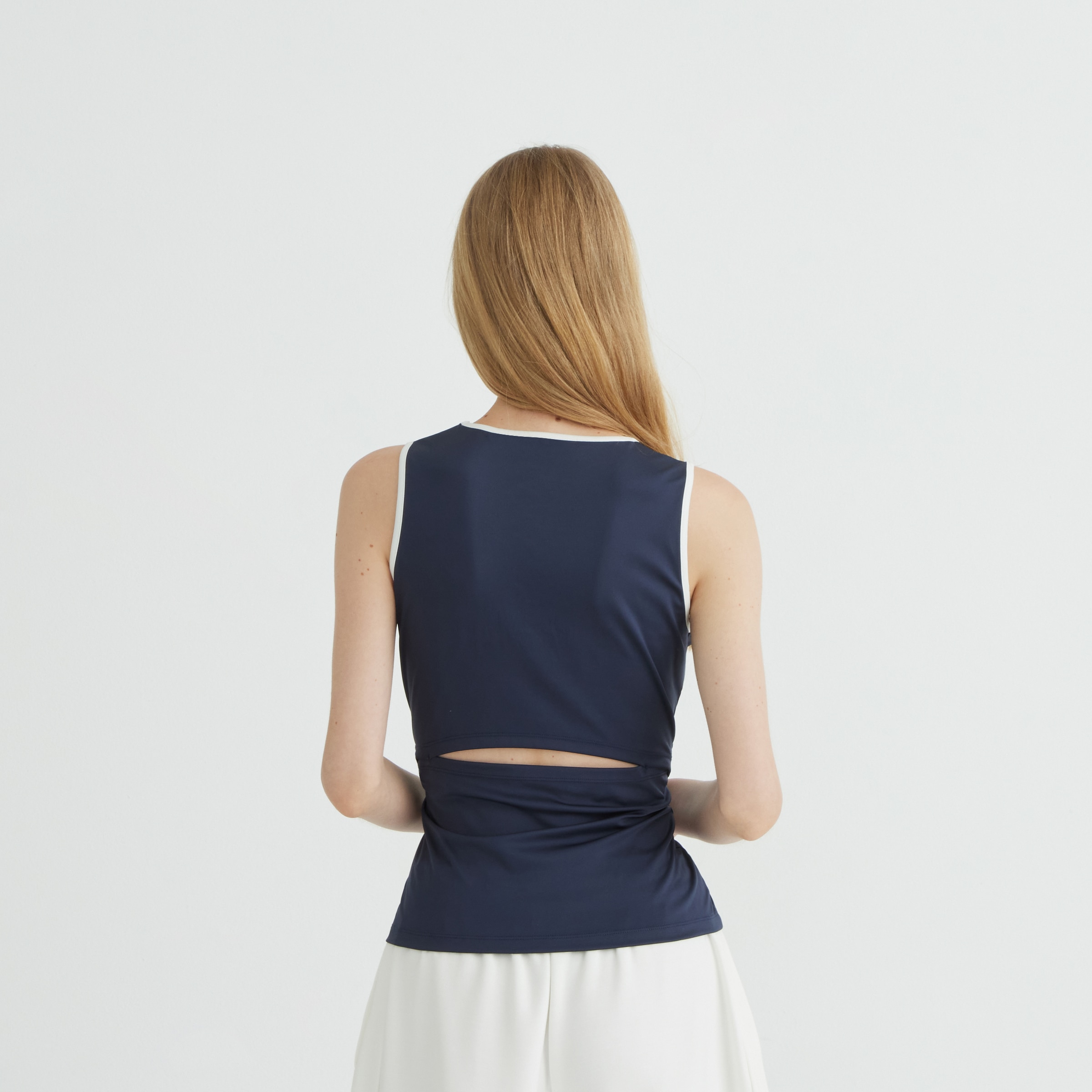 Camiseta tirantes mujer Azul oscuro-3
