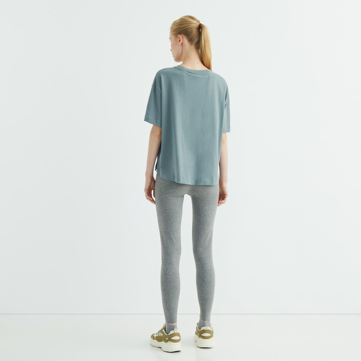 Malla Larga Algodón Mujer Gris-3