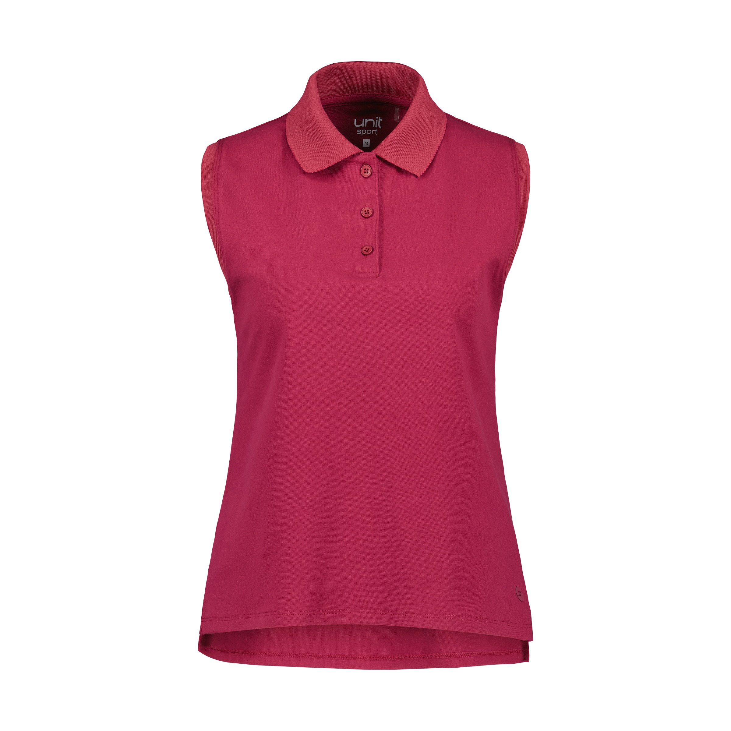 Polo Piqué Sin Mangas Mujer Rosa oscuro-4