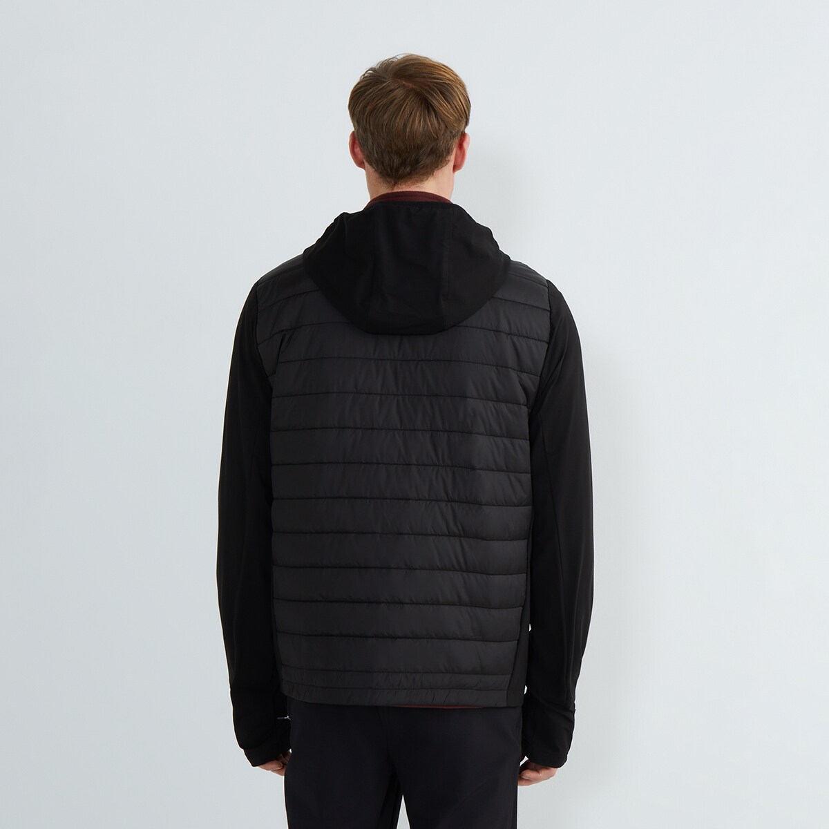 Chaqueta combinada de hombre Negro-2