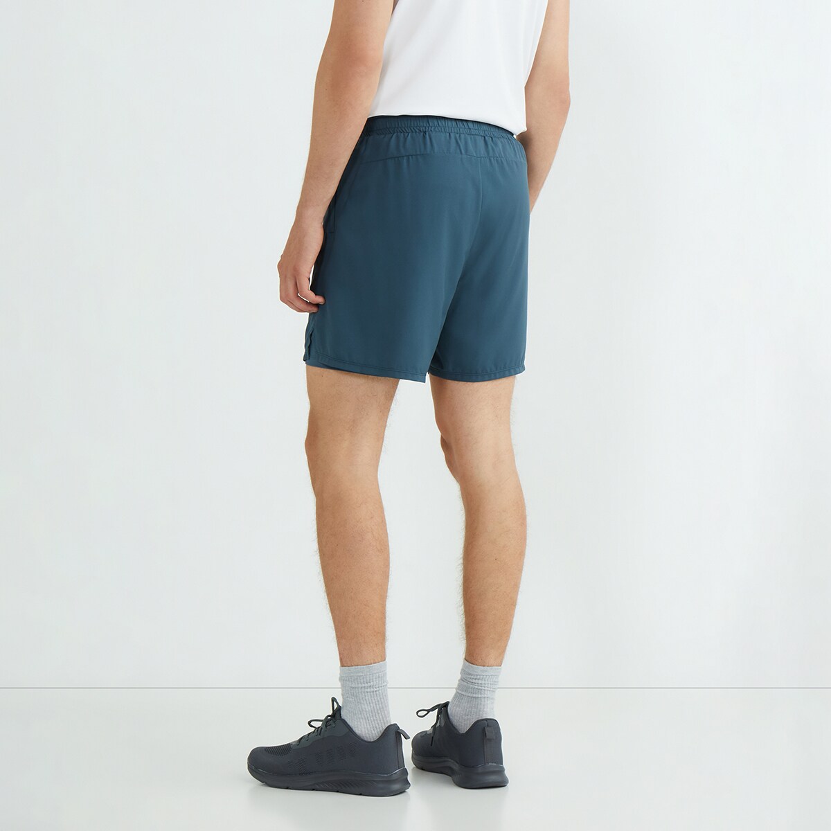 Pantalones cortos de hombre con malla interior Azul-3