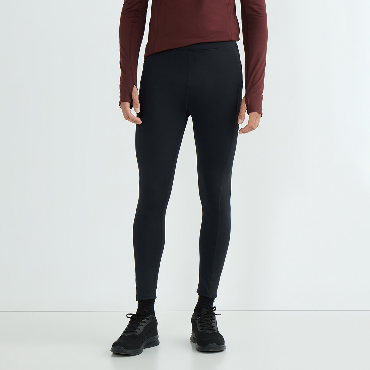 Malla running de hombre Negro-2