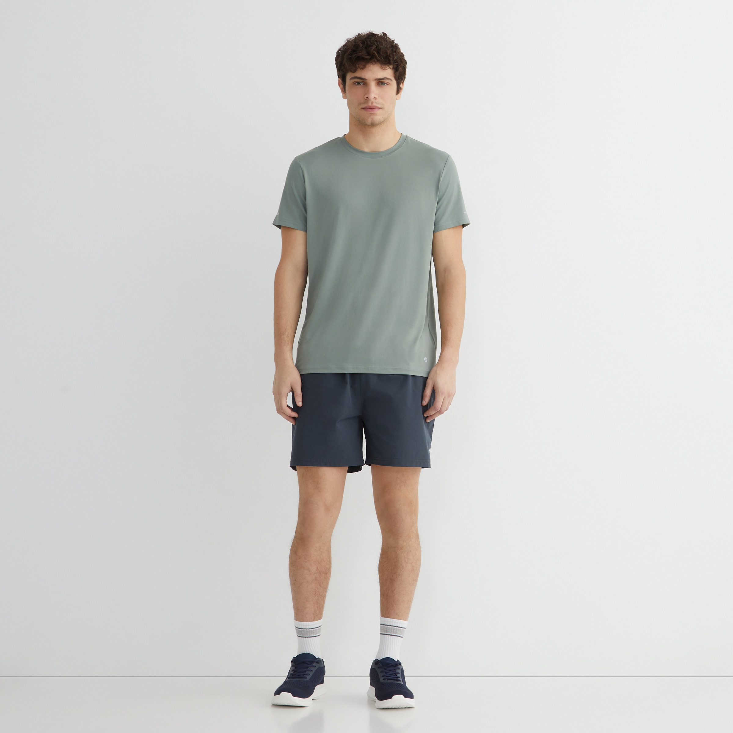 Camiseta técnica manga corta hombre Verde-2
