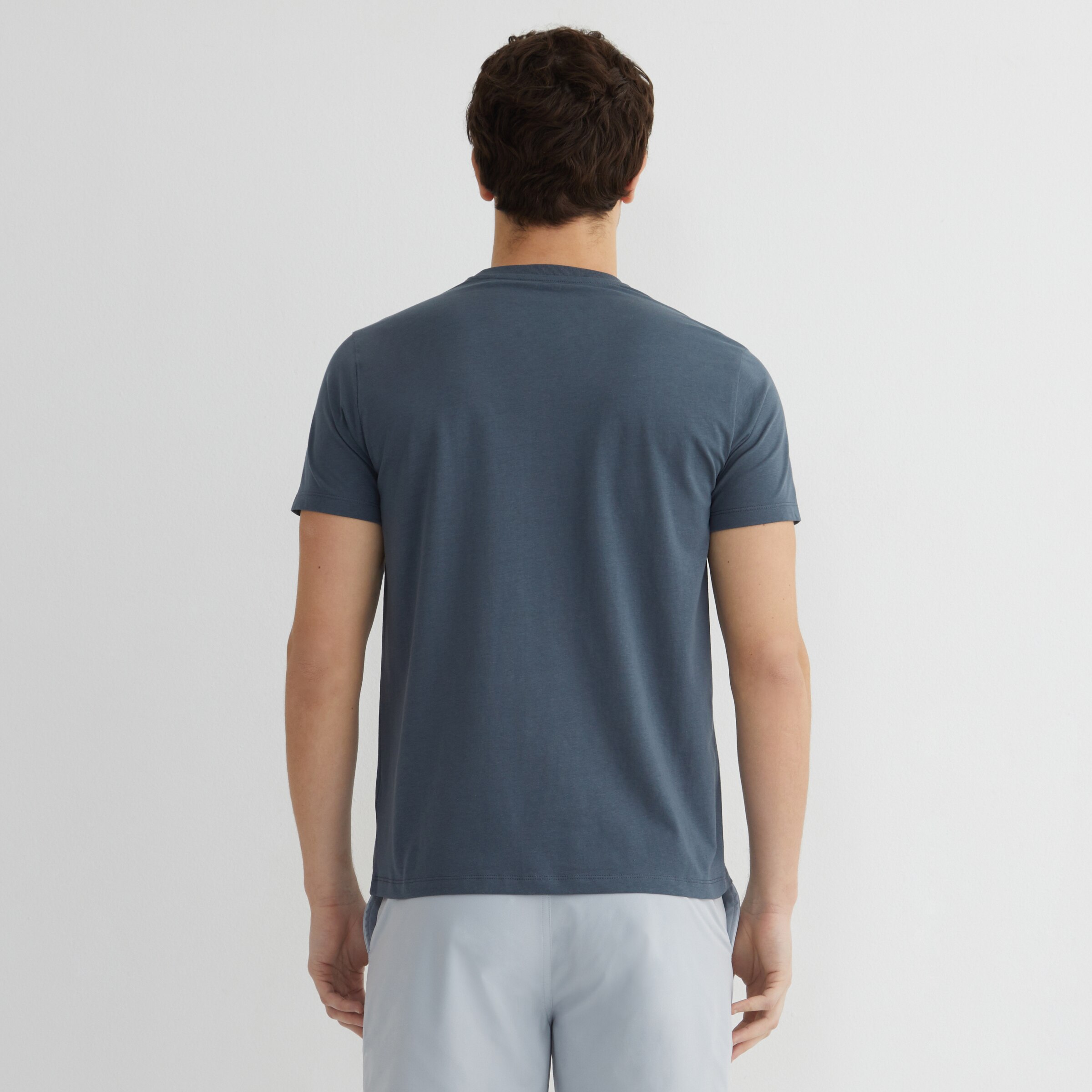 Camiseta manga corta hombre Azul-3