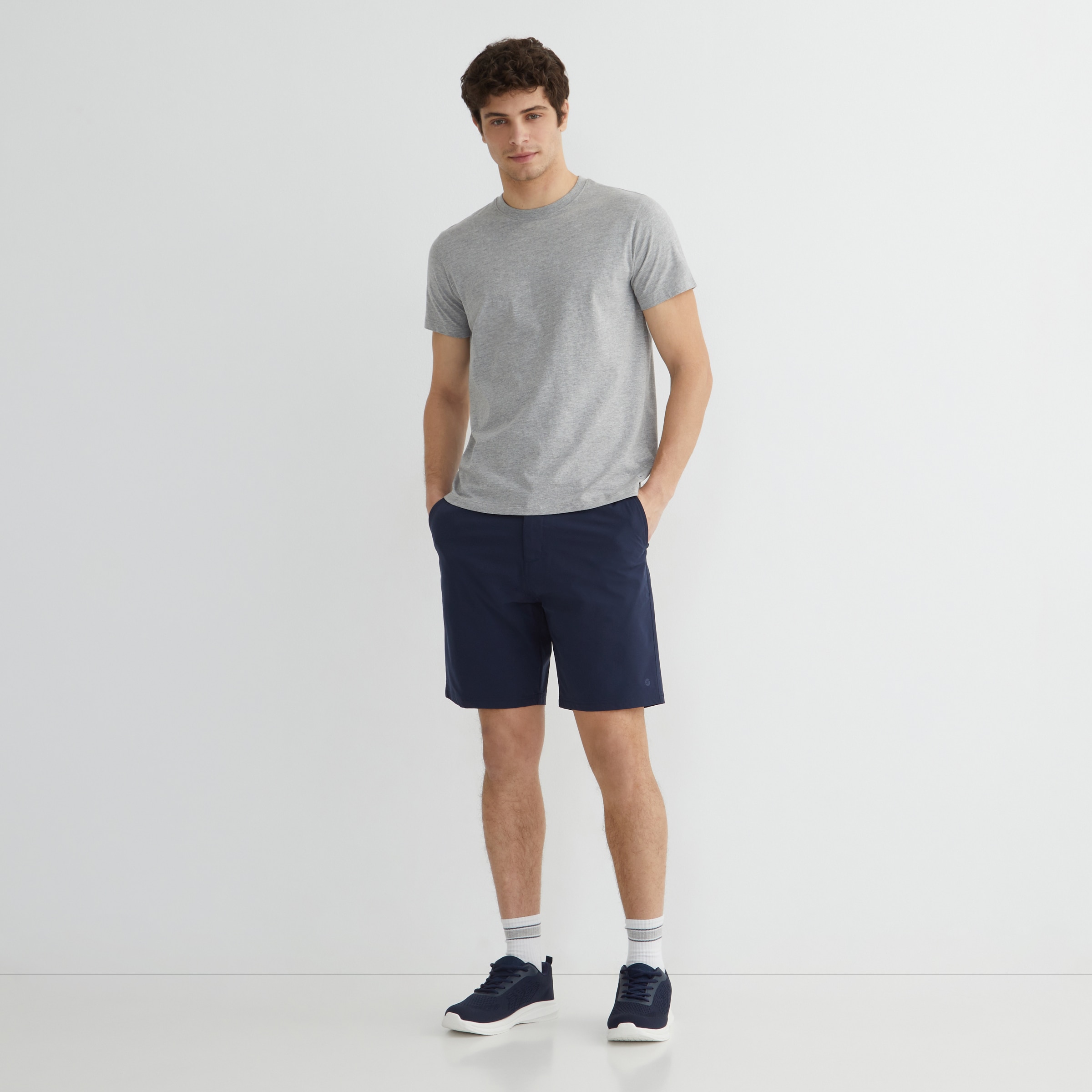 Camiseta manga corta hombre Gris-2