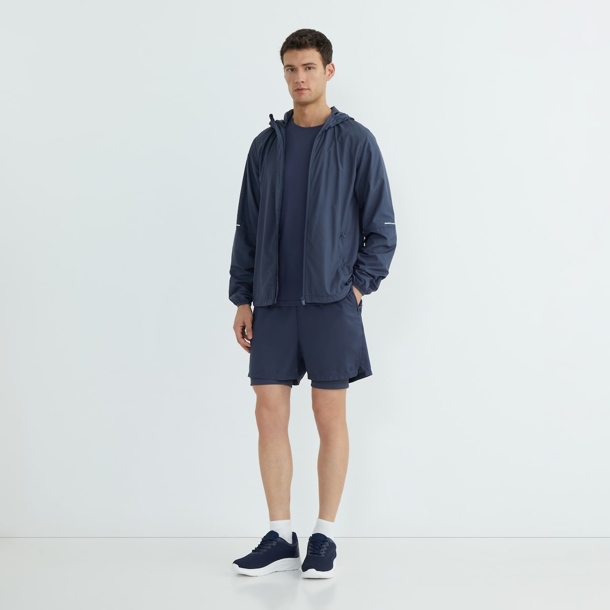 Chaqueta Cortavientos Hombre Azul-2