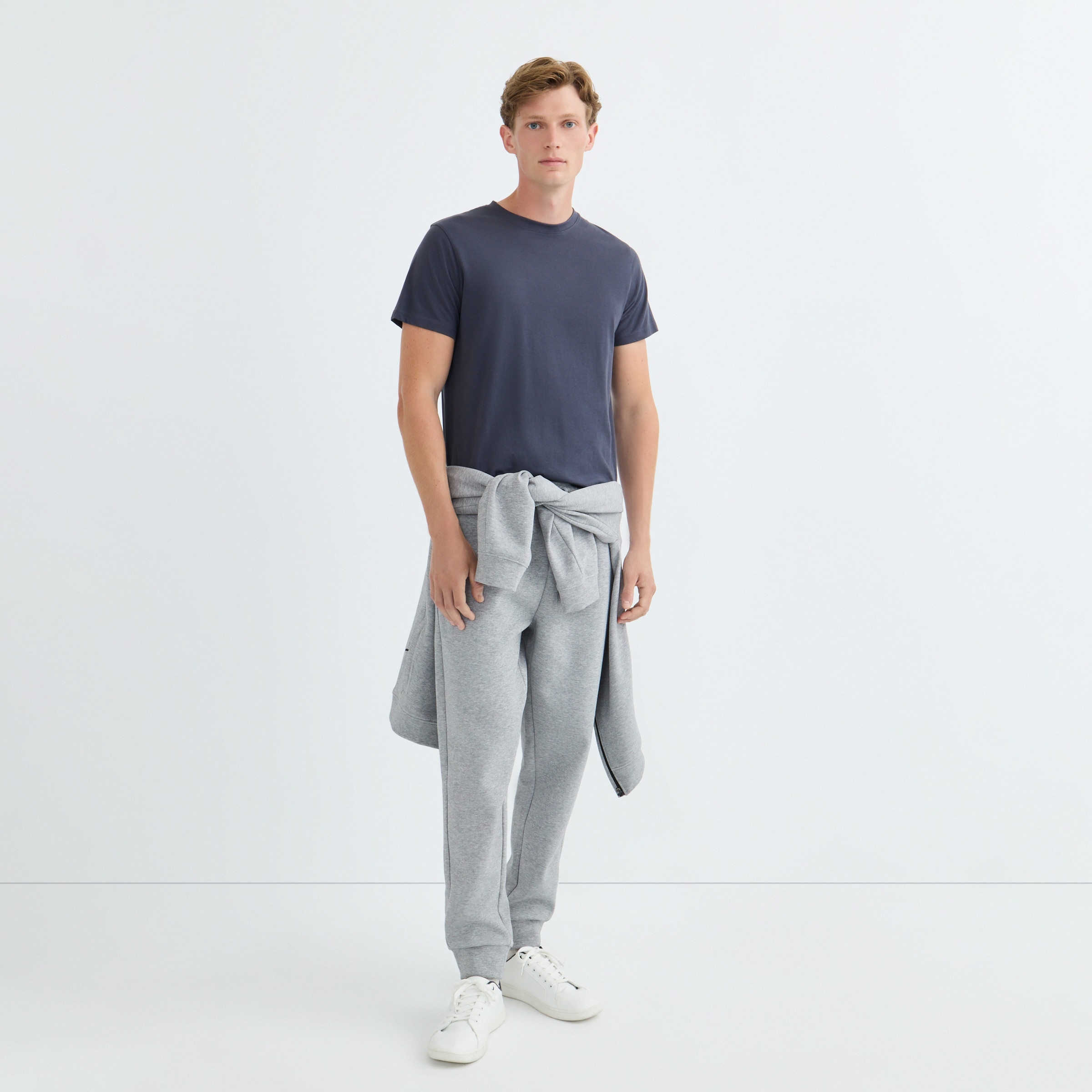 Camiseta Manga Corta Algodón Hombre Gris-2