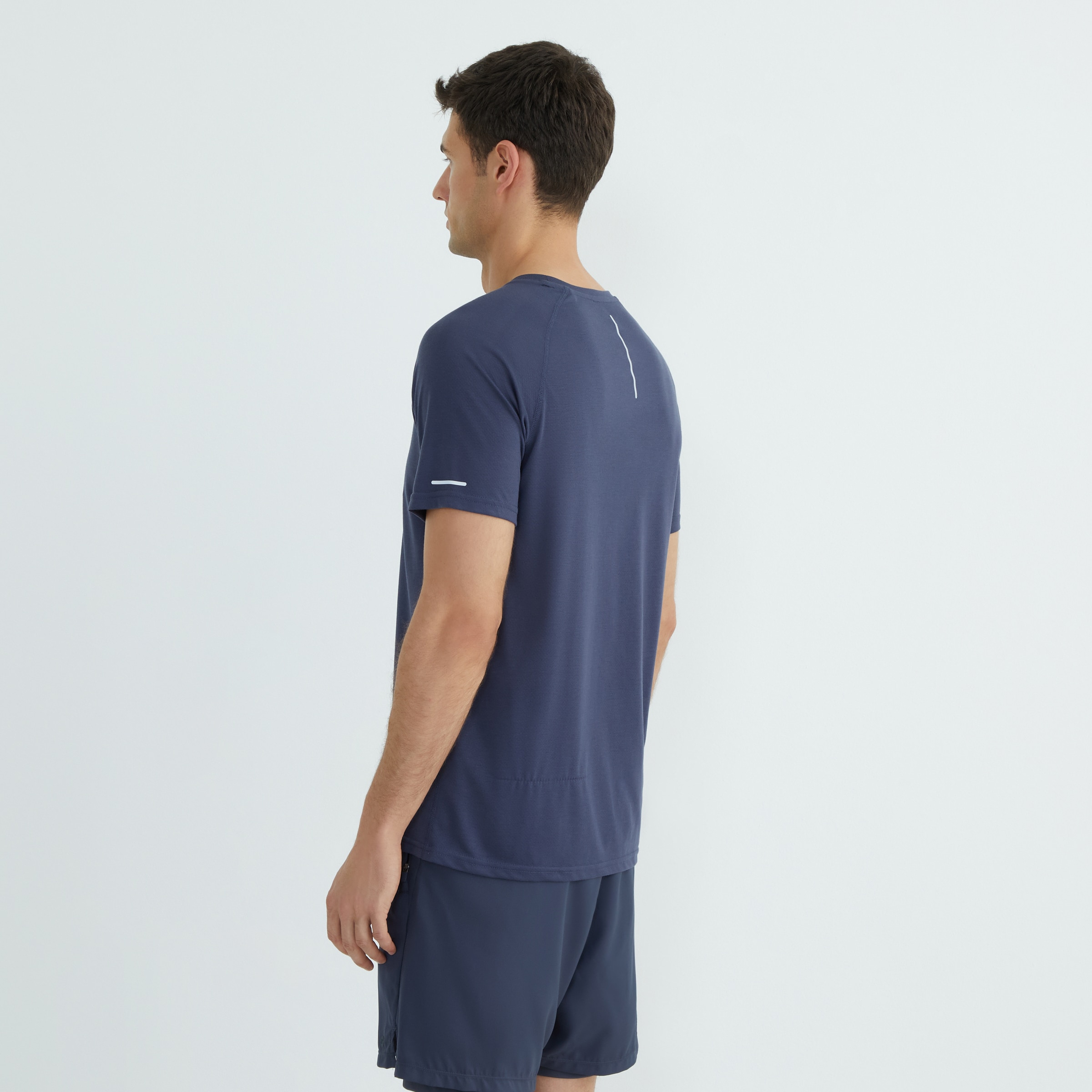 Camiseta Técnica Manga Ranglan Azul-3