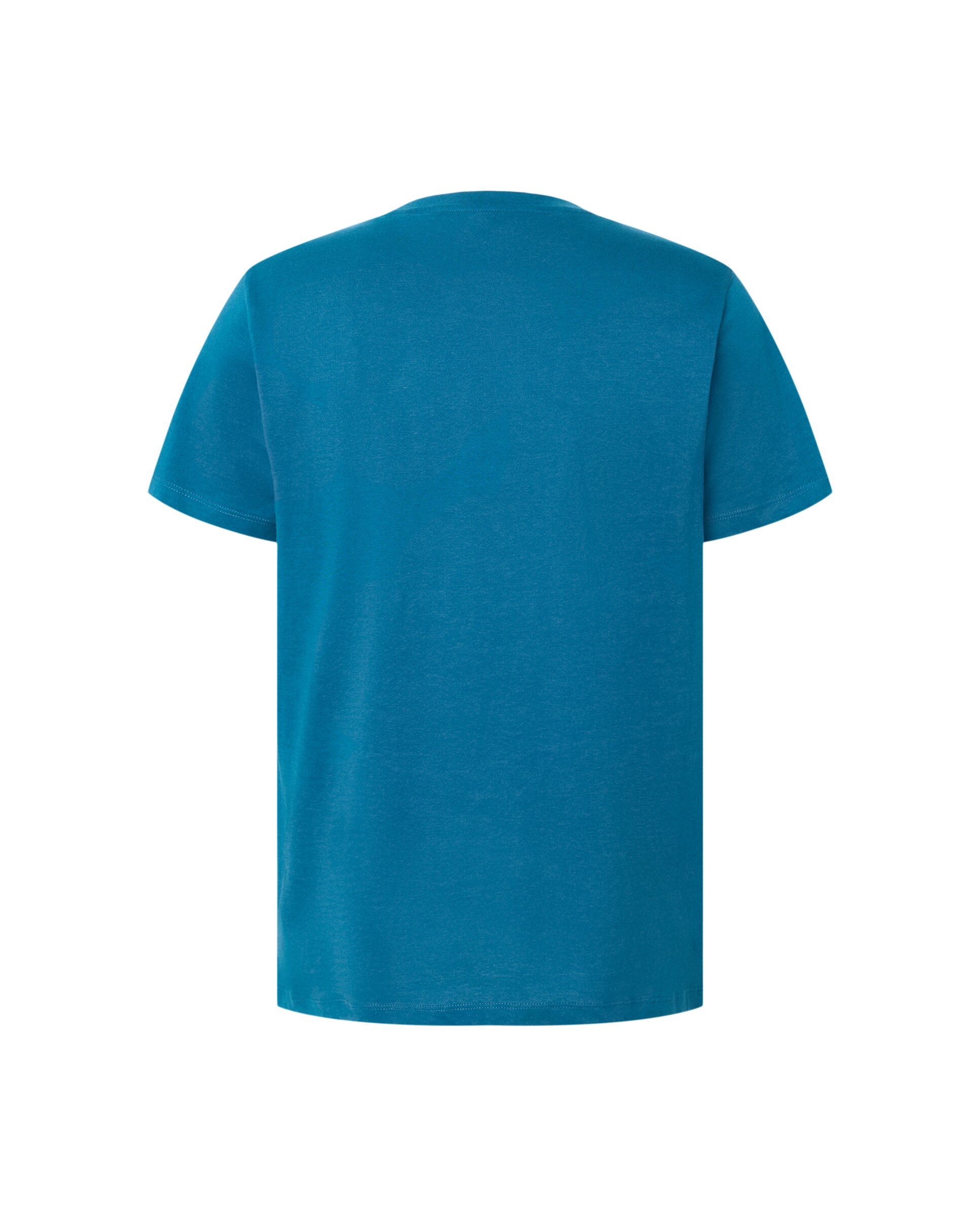Camiseta Manga Corta Algodón Hombre Azul oscuro-5