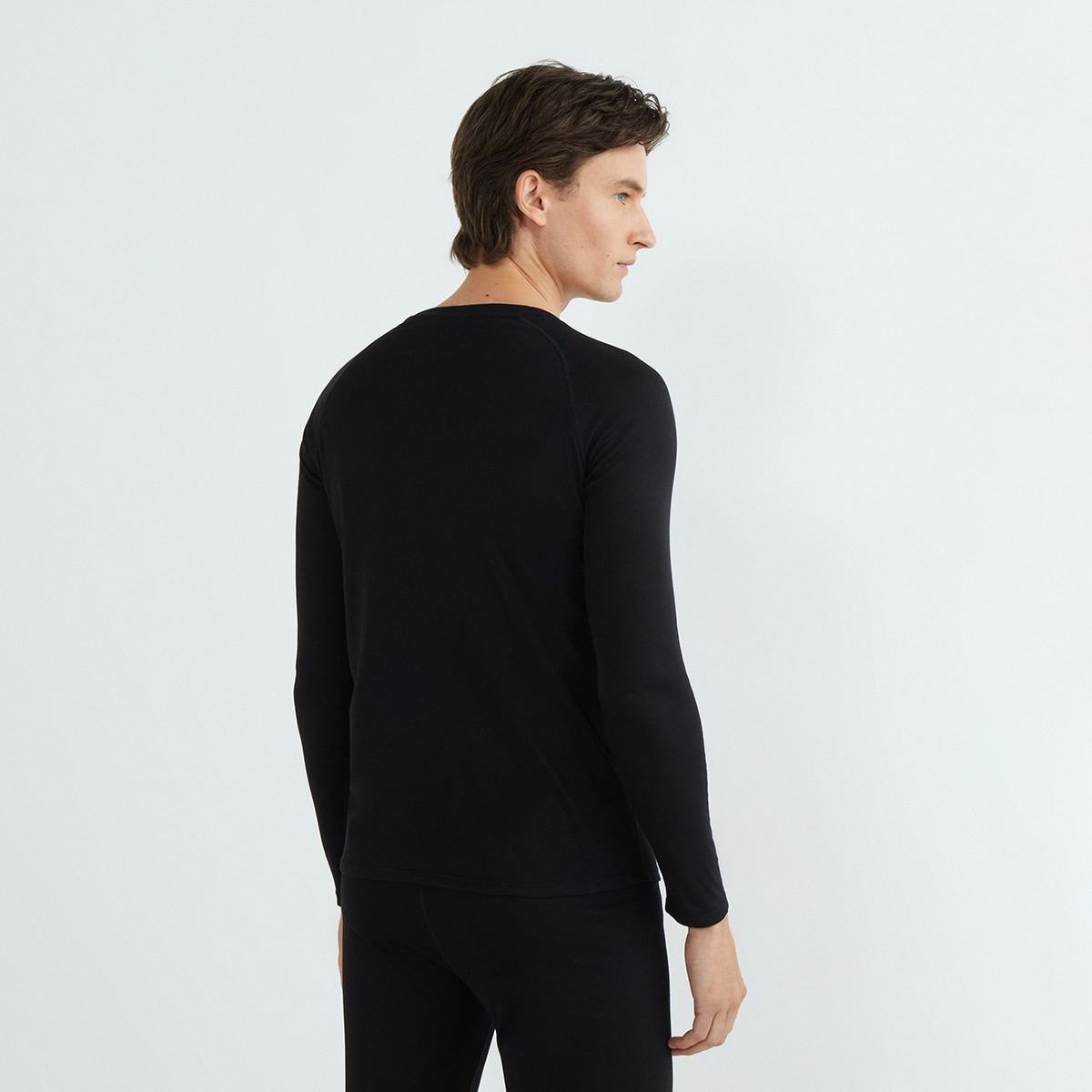 Camiseta térmica de hombre Negro-3