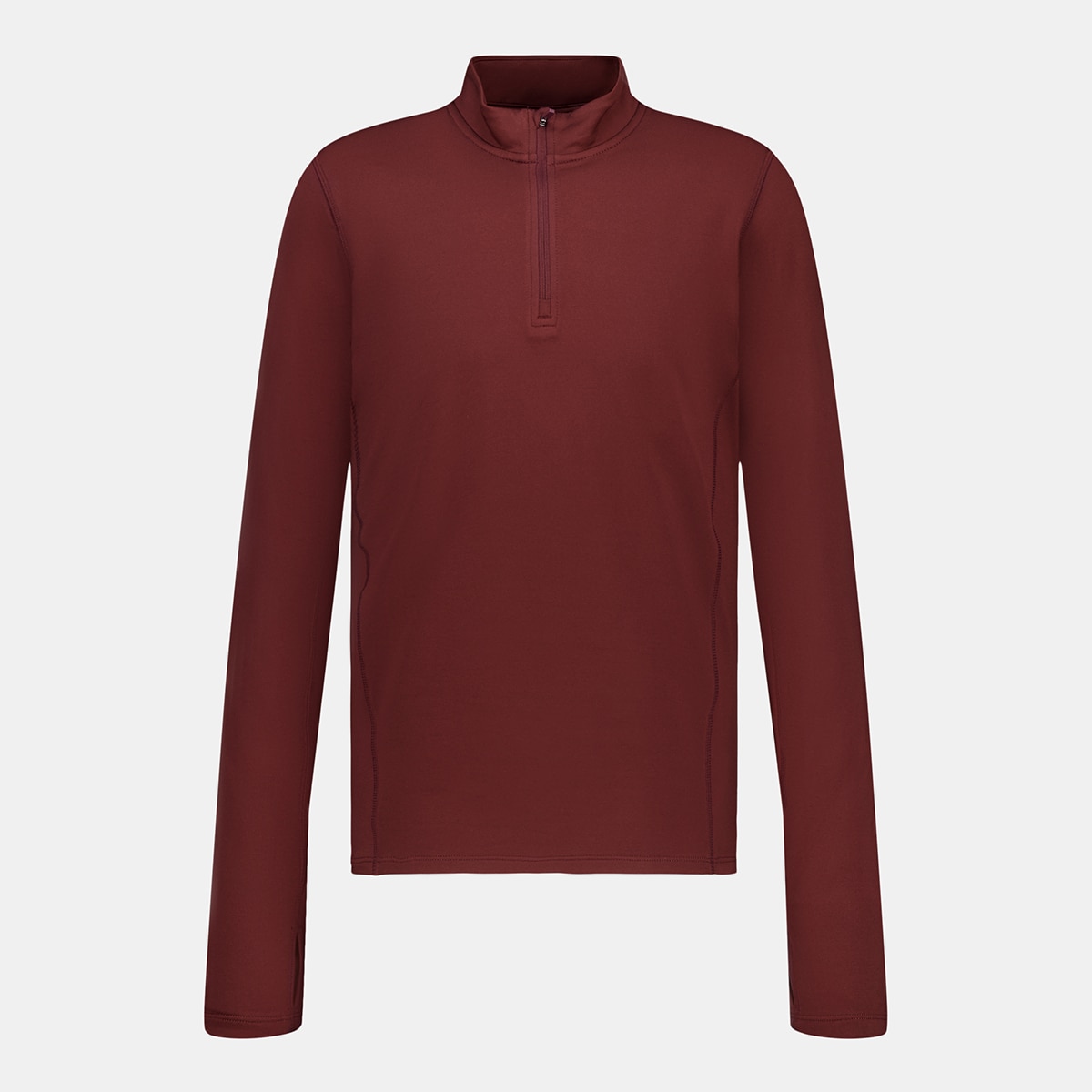 Camiseta térmica con media cremallera de hombre Granate-4