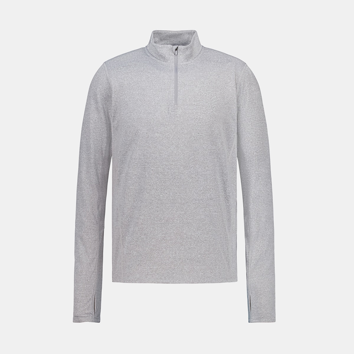Camiseta térmica con media cremallera de hombre Gris-4