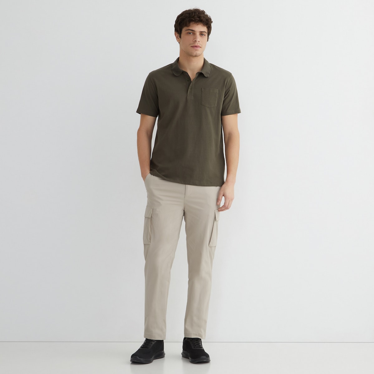 Polo algodón hombre Verde-2