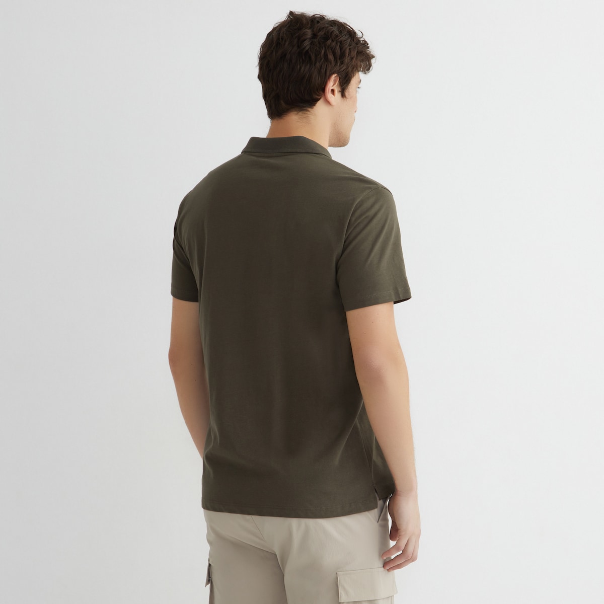 Polo algodón hombre Verde-3