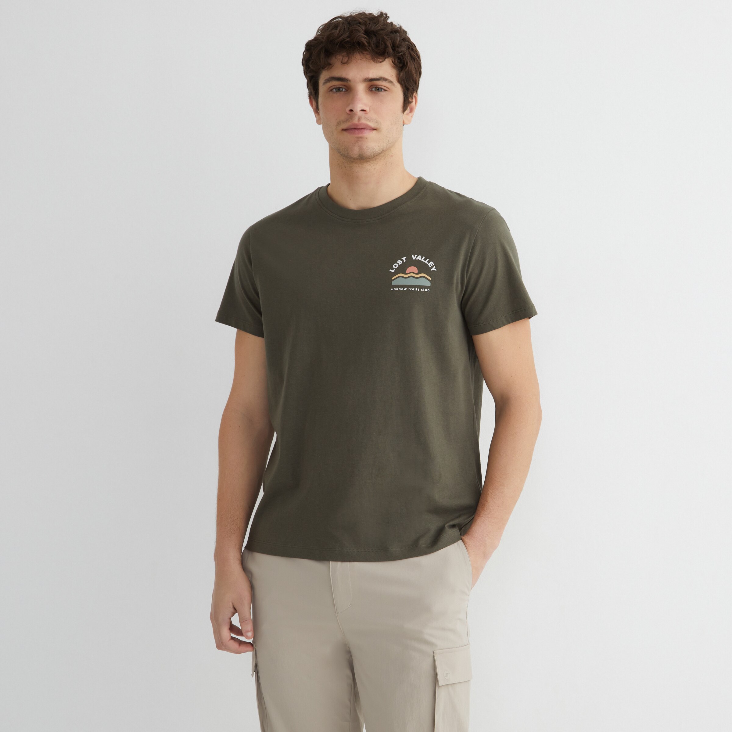 Camiseta manga corta hombre Verde-2