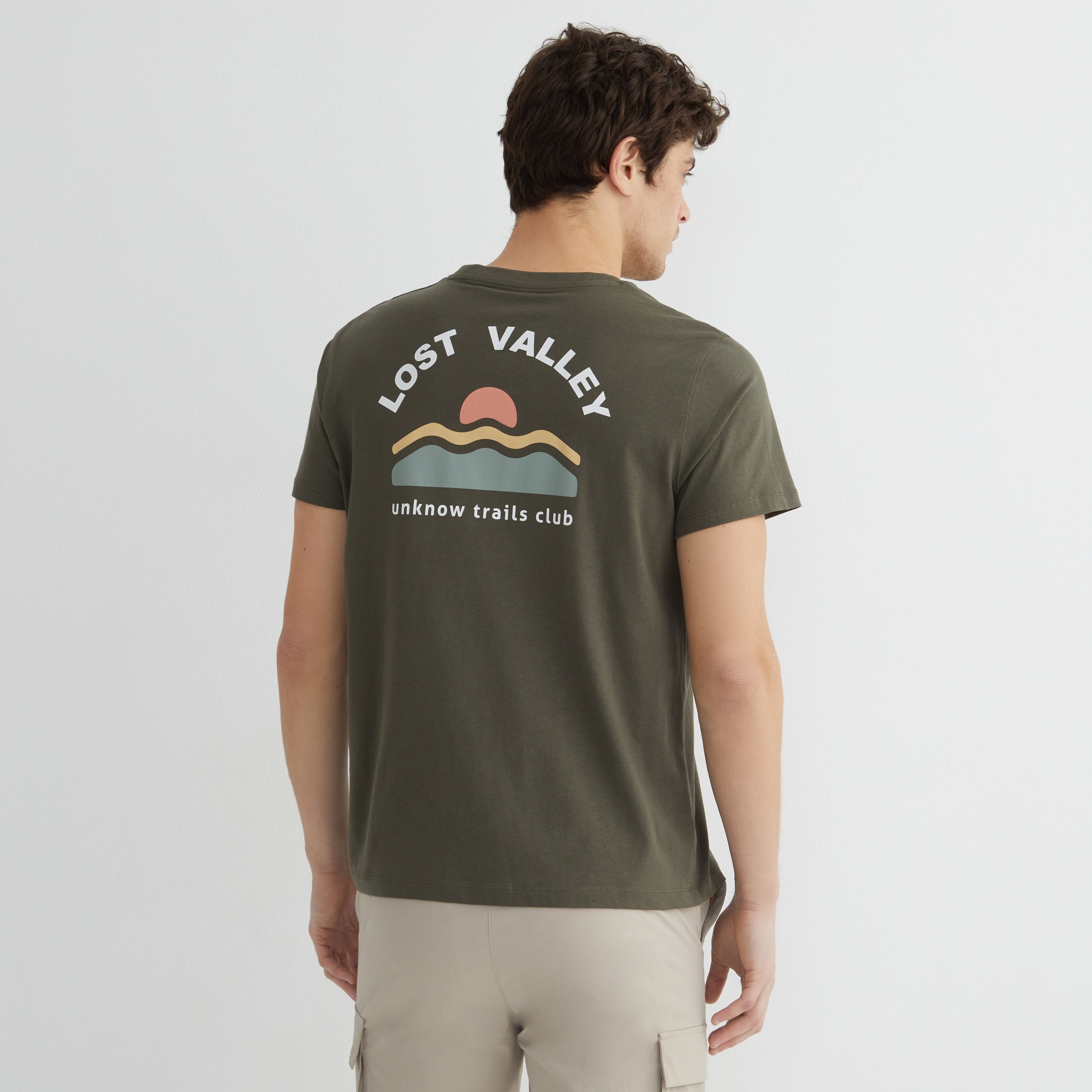 Camiseta manga corta hombre Verde-3