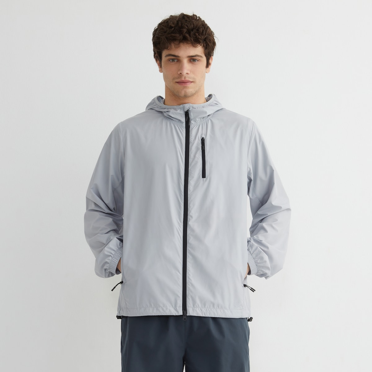 Cortavientos hombre Gris claro-2