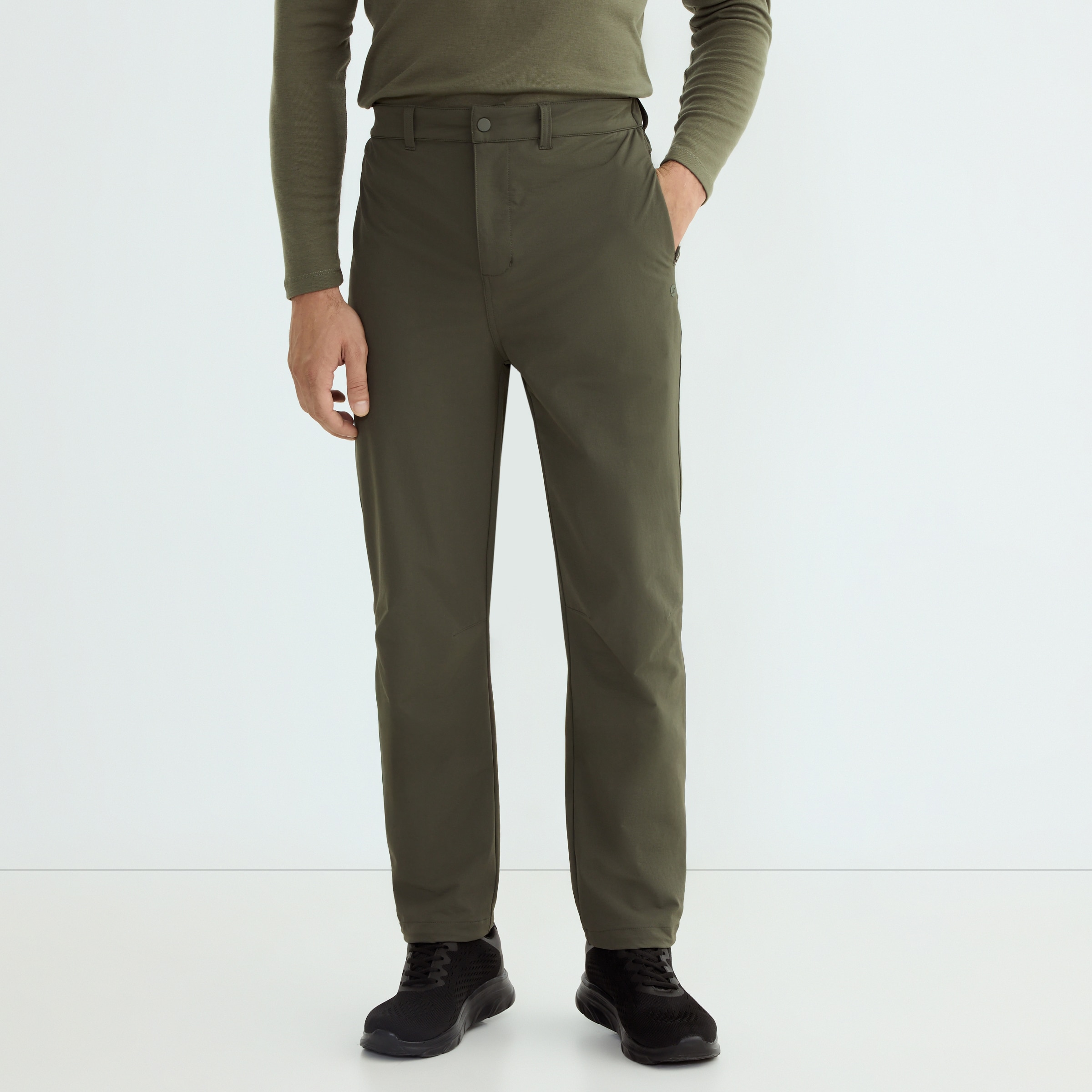 Pantalón Técnico Hombre Repelente Al Agua Verde-2