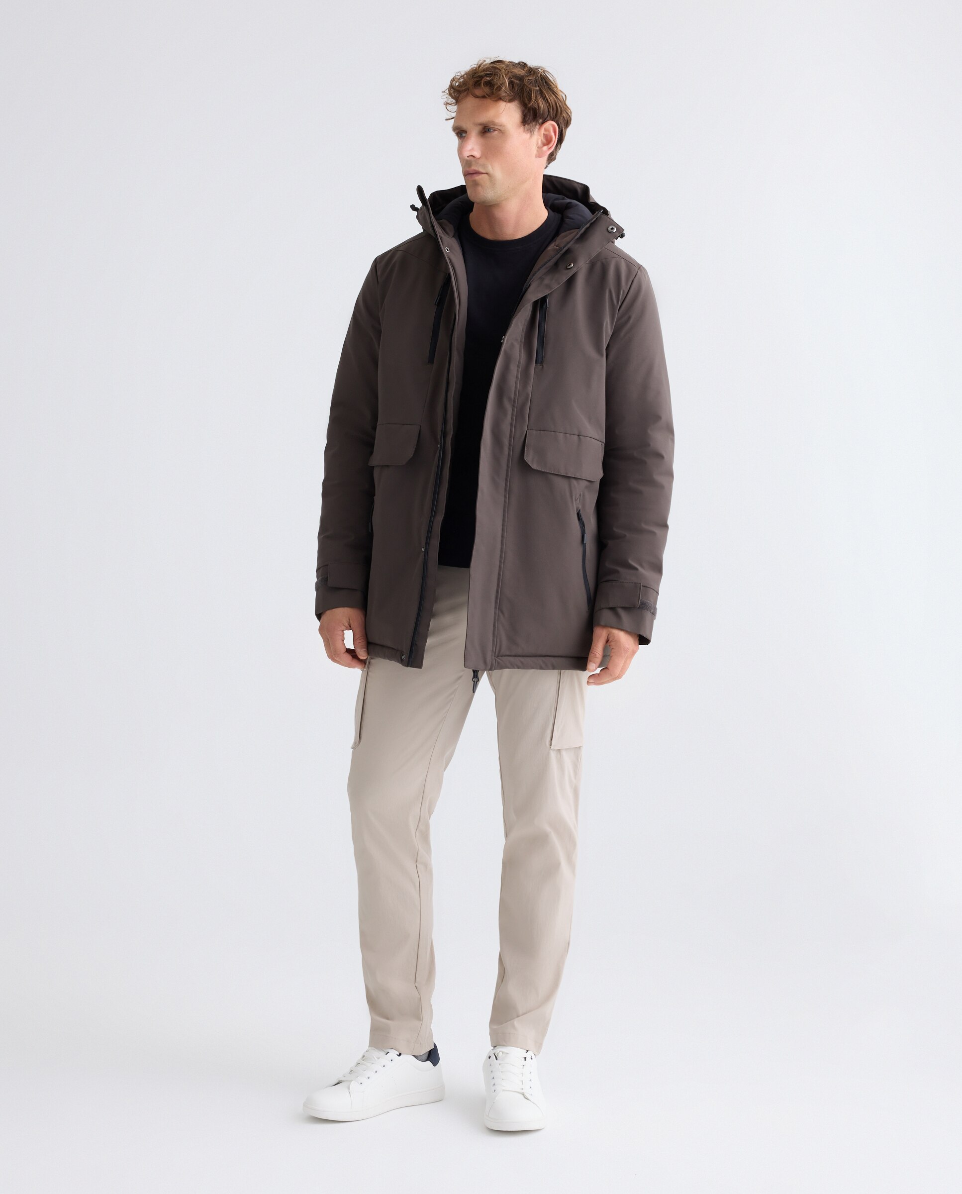 Parka Hombre Marrón-2