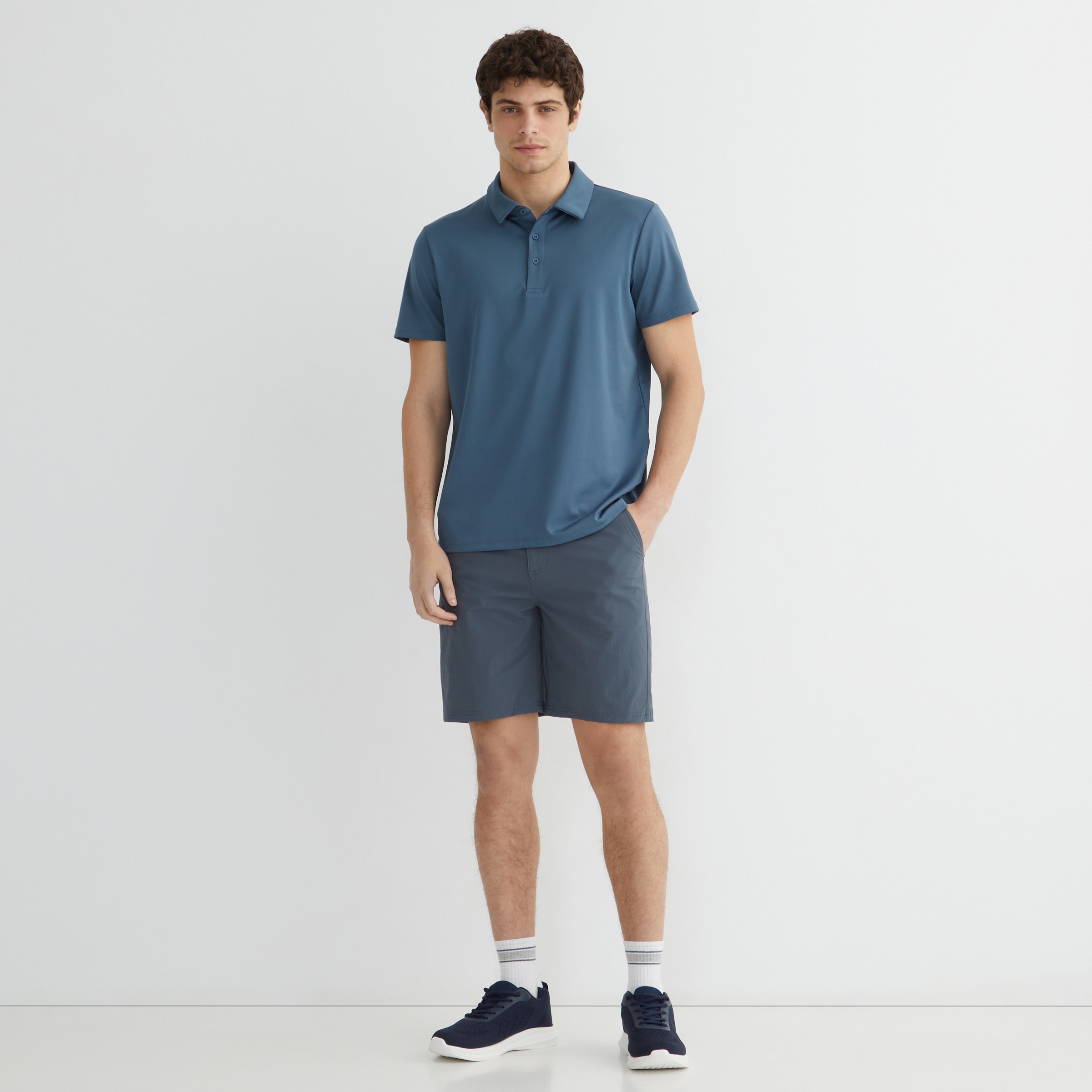Polo técnico hombre Azul-2