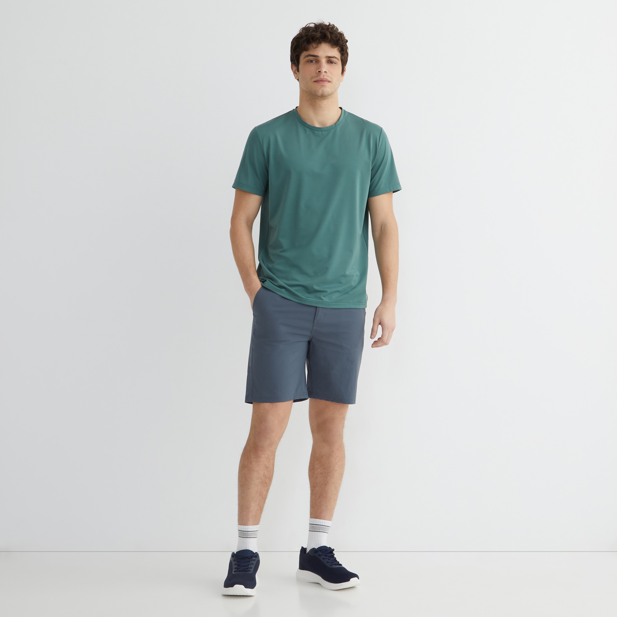 Camiseta técnica manga corta hombre Blanco-2