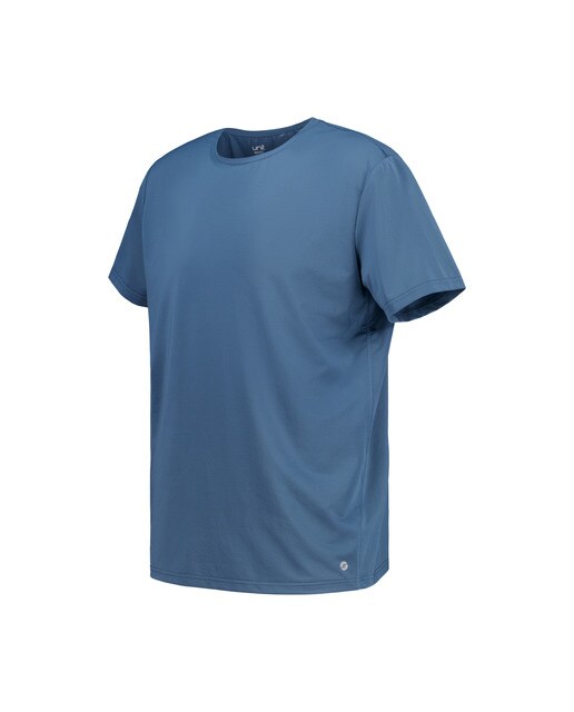 Camiseta técnica manga corta hombre Azul-4