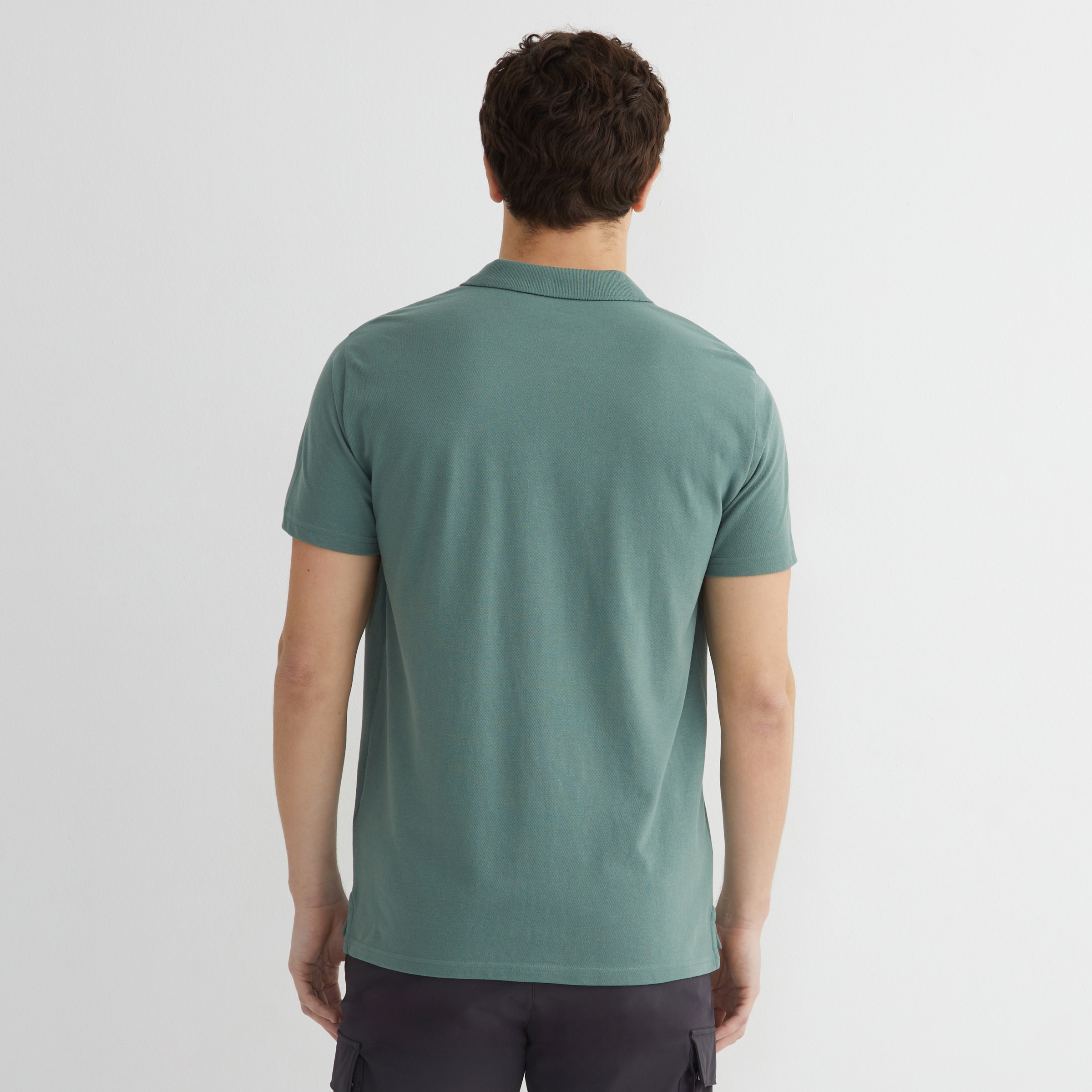 Polo piqué hombre Verde-3