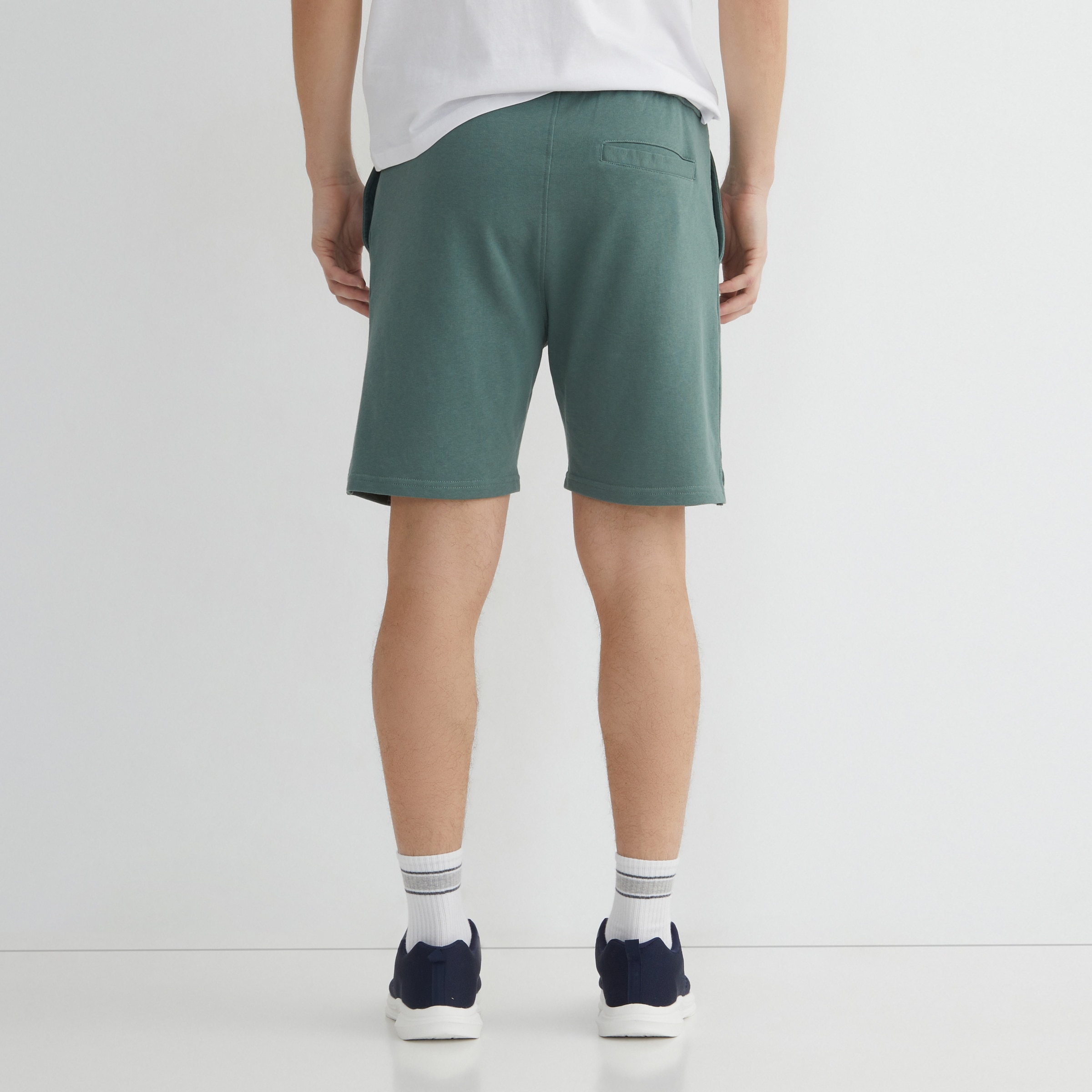 Pantalón corto terry hombre Verde oscuro-3