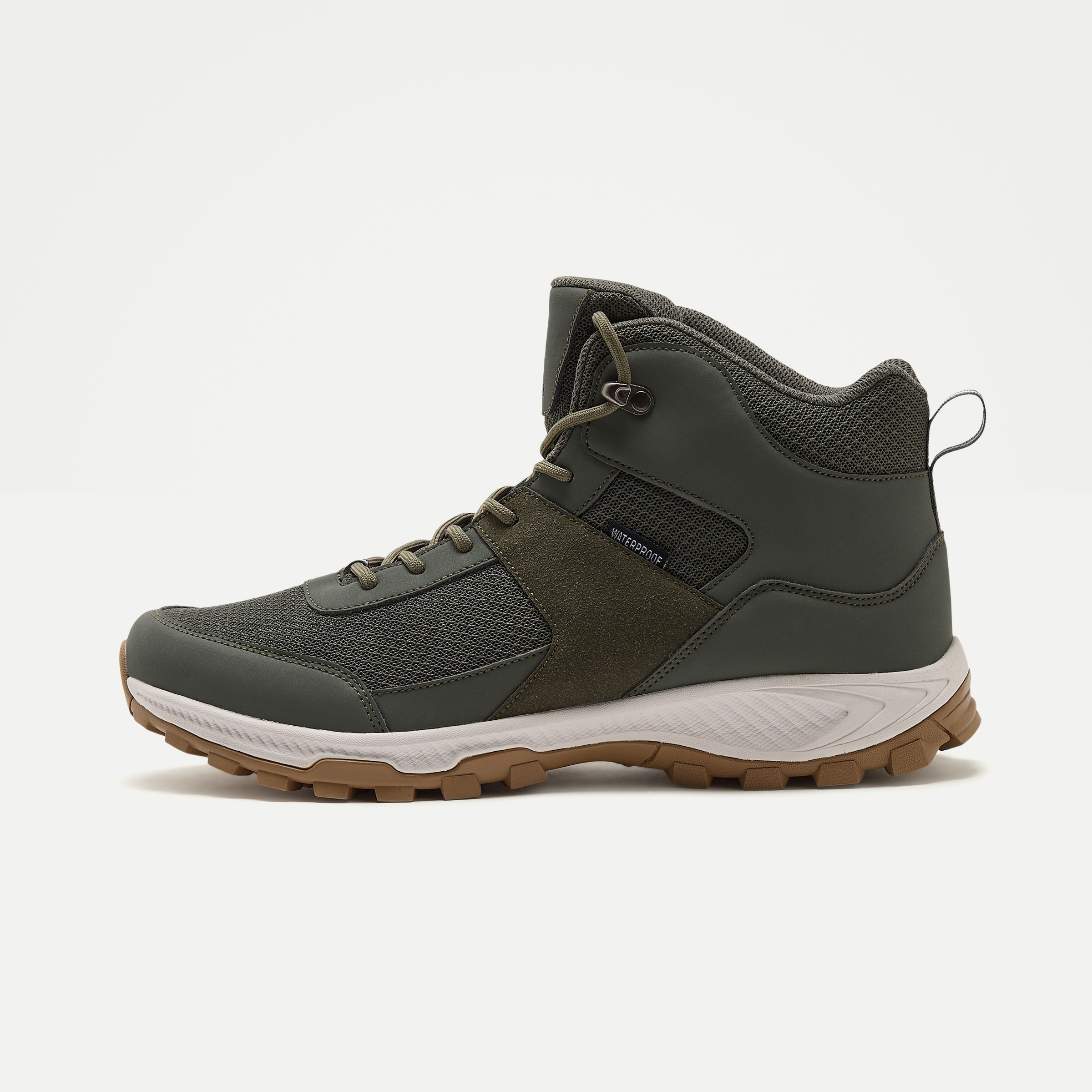 Bota de senderismo de hombre con membrana waterproof Kaki-3