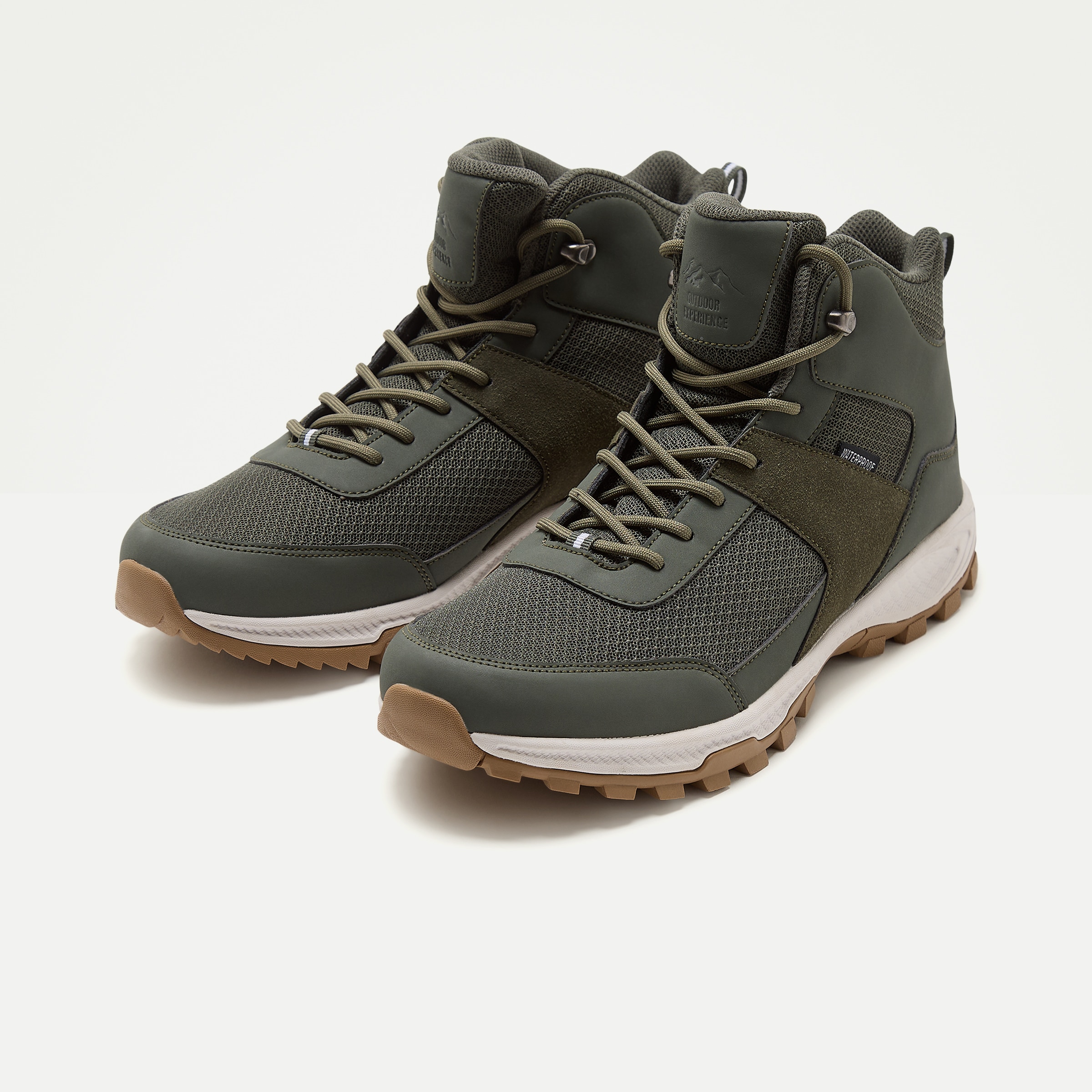 Bota de senderismo de hombre con membrana waterproof Kaki-6